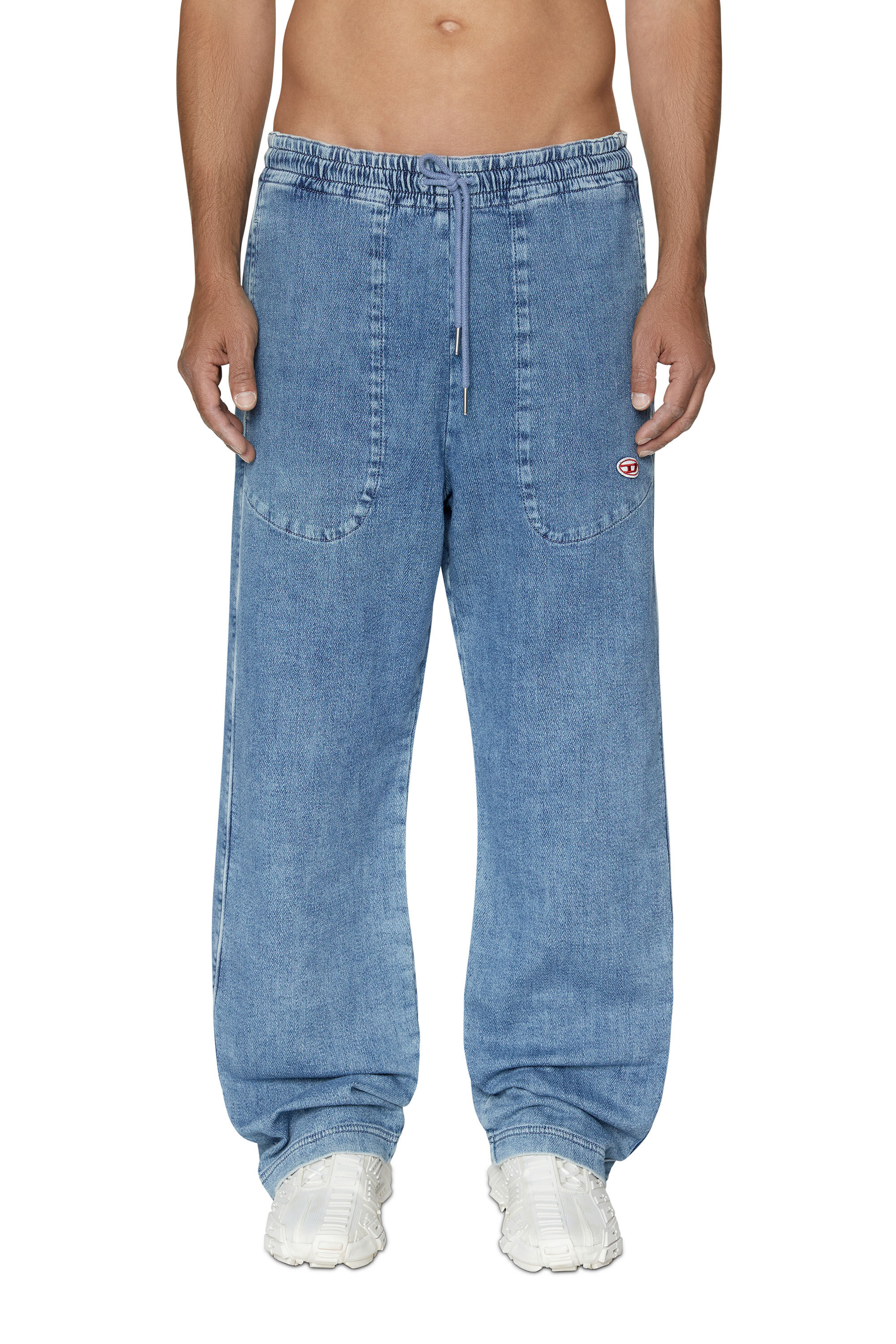 D-MARTIANS TRACK DENIM Man: Straight light blue Jeans | Diesel