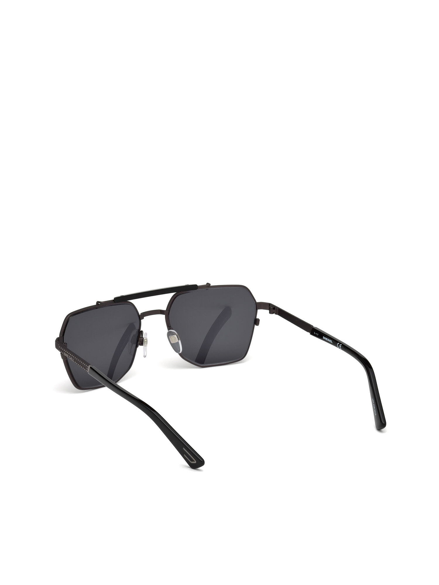 Diesel - DL0256, Male's Hexagonal shape eyewear in Black - 5