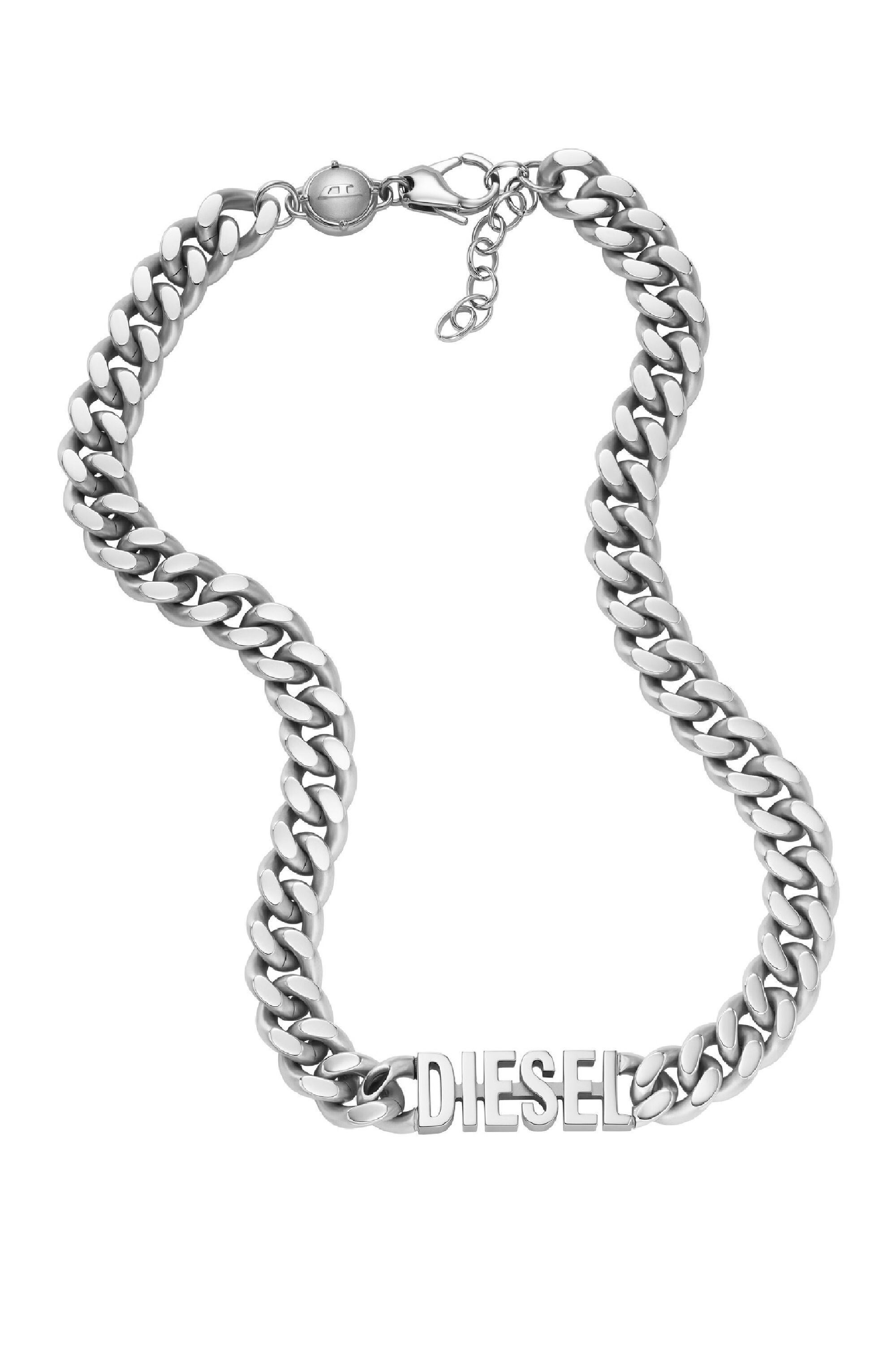 Diesel - DX1388, Male's Stainless steel choker necklace in Silver - 2