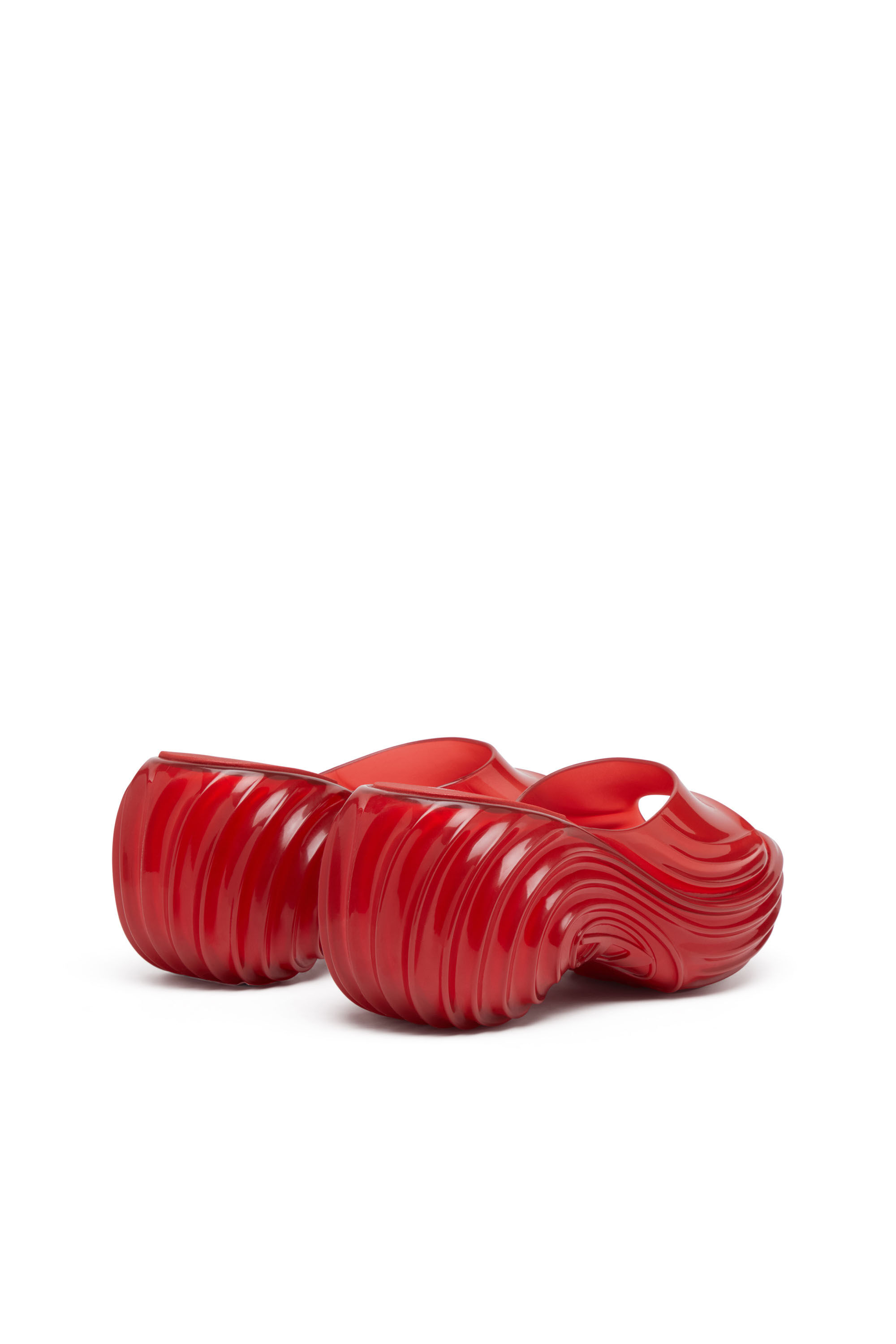 Women's Platform mule in Melflex® | Red | Diesel