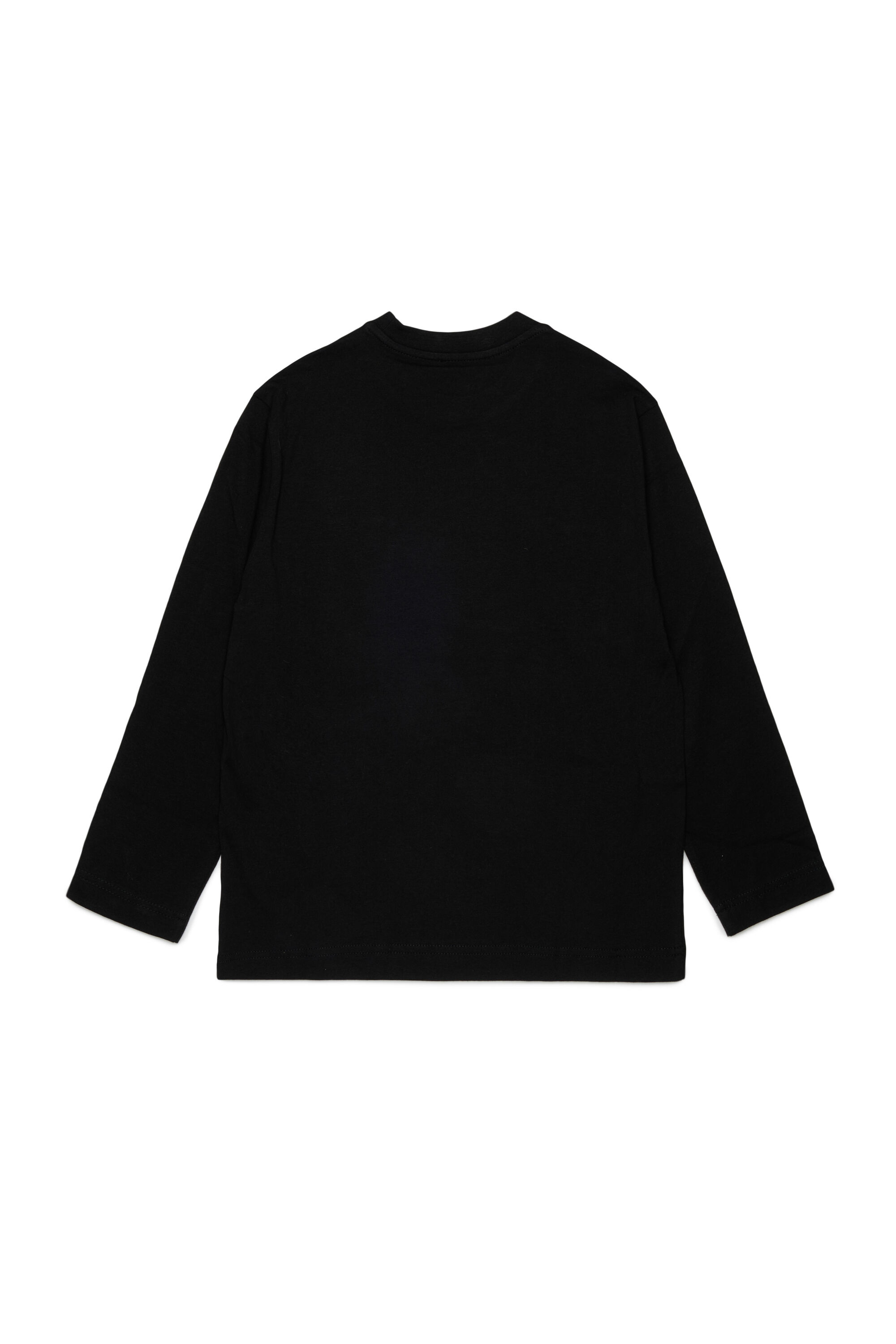 Diesel - TLODIMLS OVER, Man's Long-sleeve T-shirt with Diesel Industry print in Black - 2