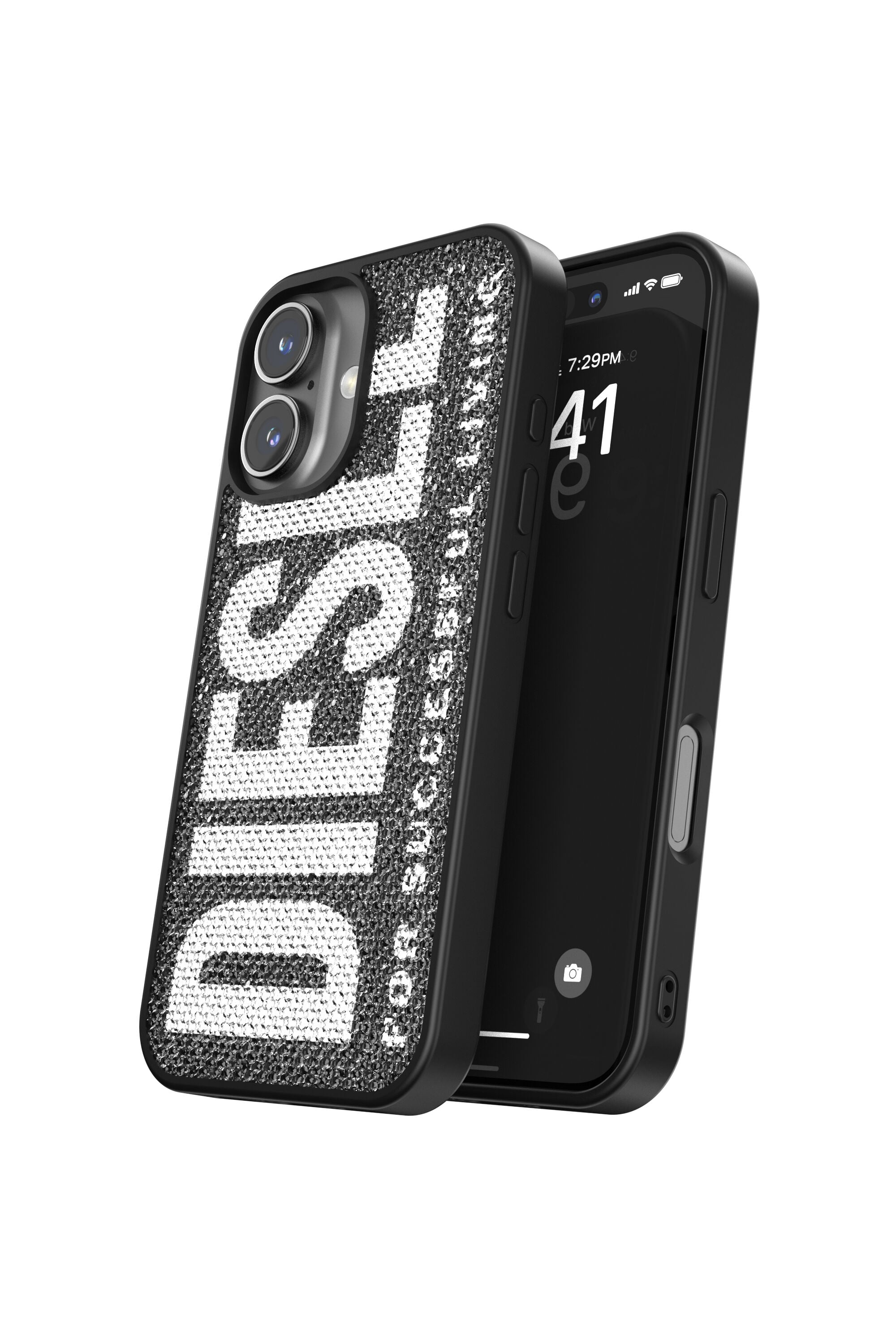 Women's Swarovski Crystal Case for iP 16 | Black | Diesel {{Country}}