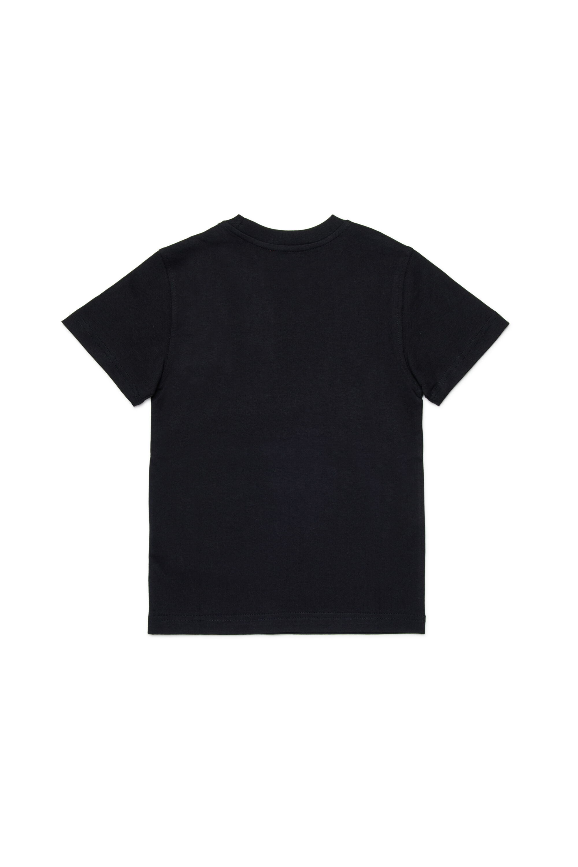 Diesel - TADJUSTMET, Man's Cotton T-shirt with metal appliqu&eacute; in Black - 2