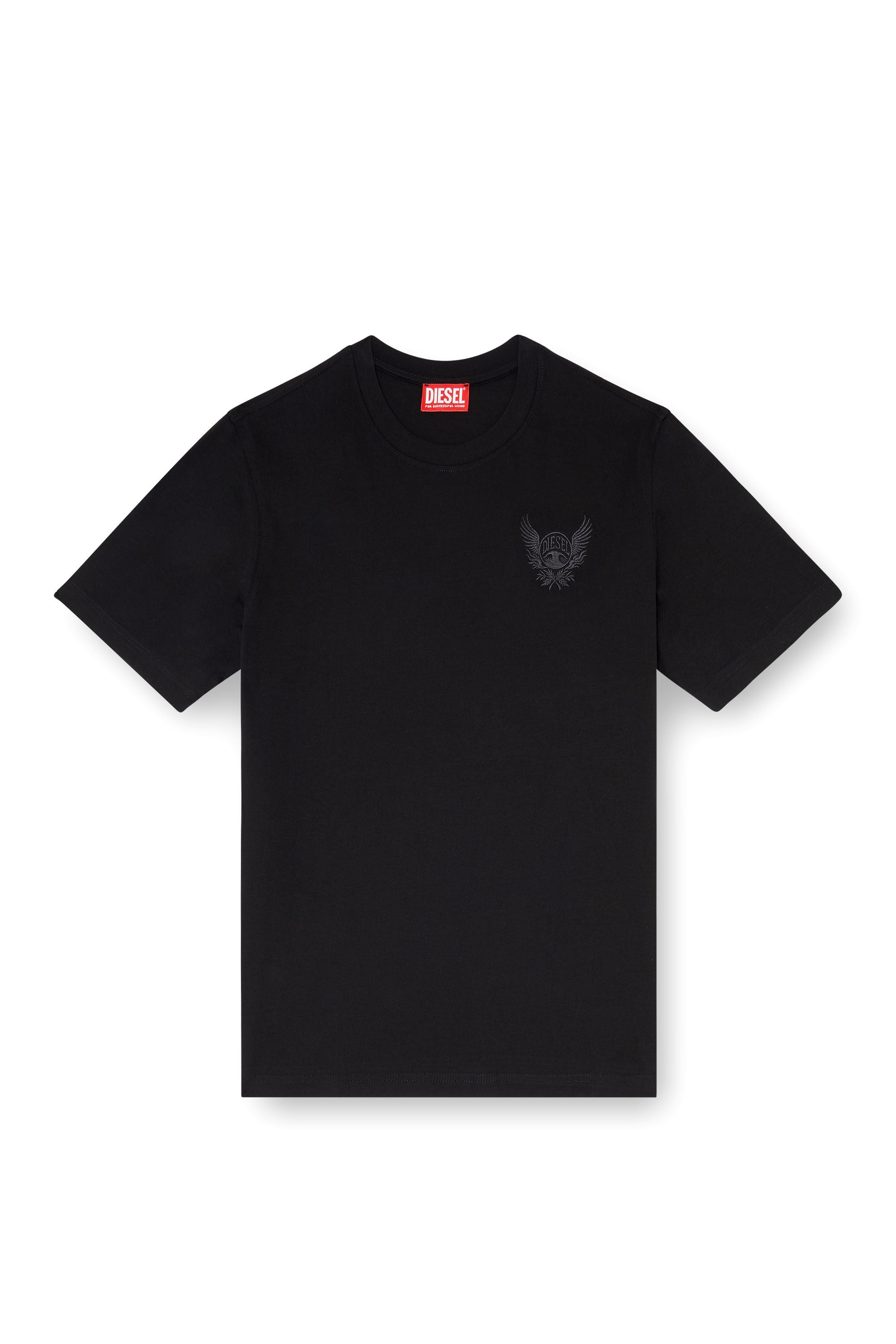 Diesel - T-ADJUST-AA8, Man's Cotton T-shirt with chest logo motif in Black - 2