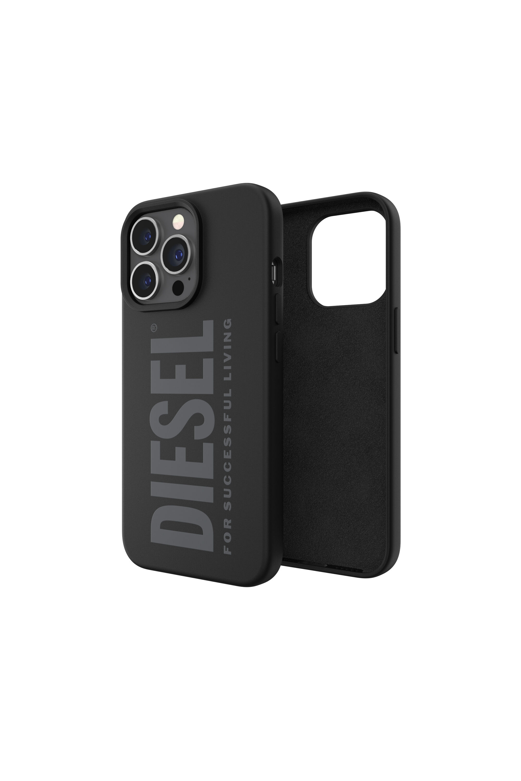Diesel - 47163 SILICONE CASE, Coque en silicone for iPhone 13 / 13 Pro Mixte in Noir - 1