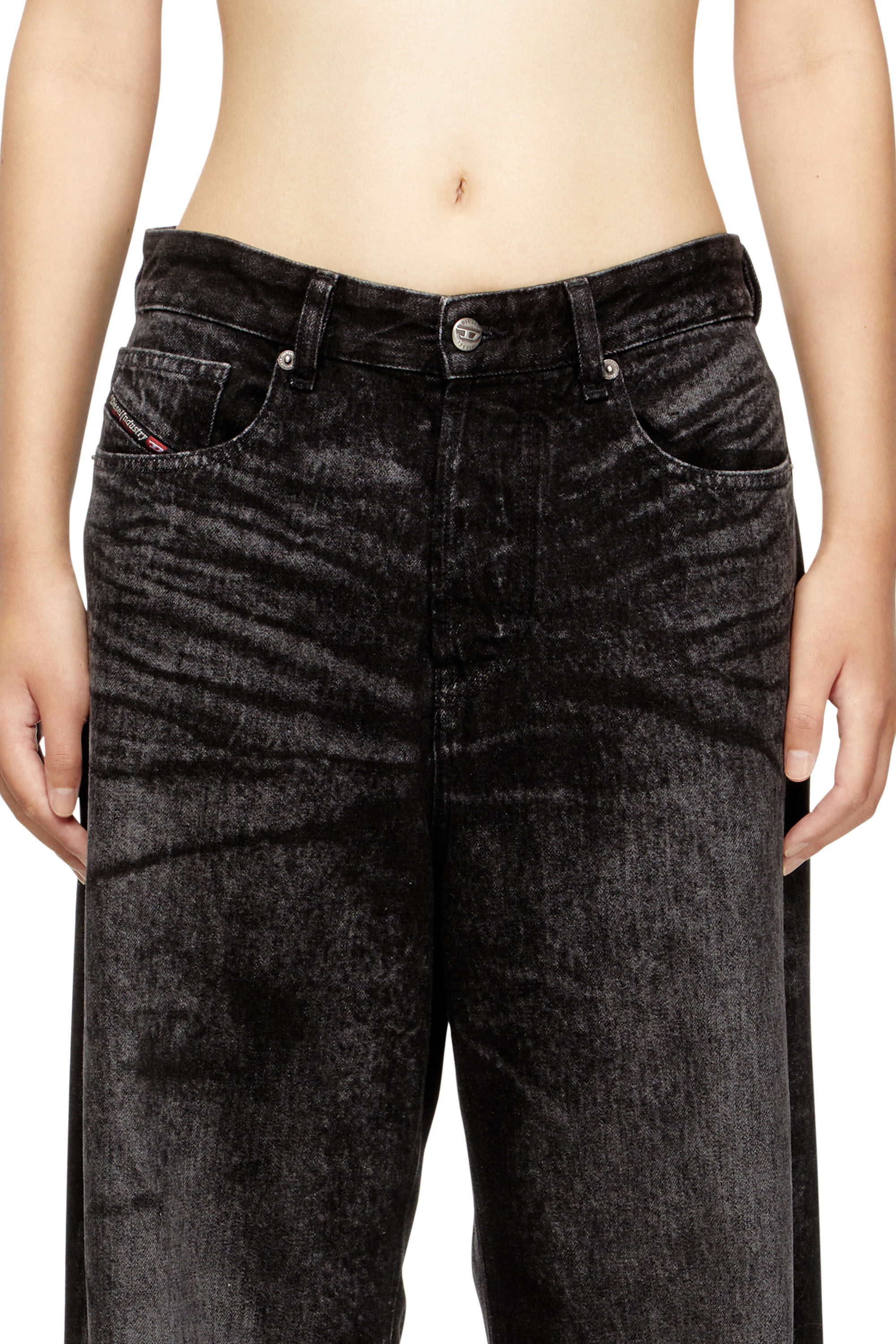 Women's Relaxed Jeans | Black/Dark grey | Diesel 1996 D-Sire