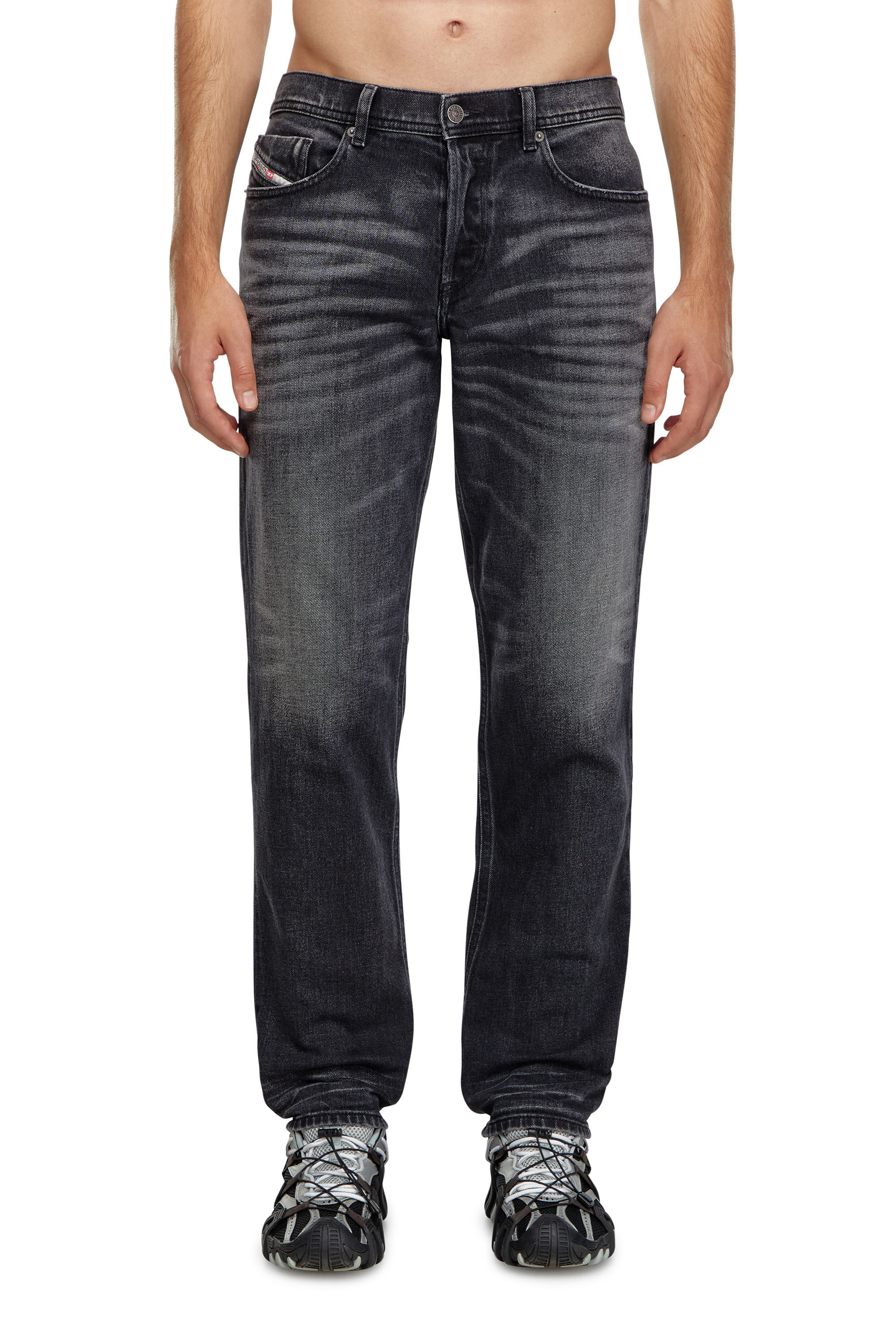 Diesel - Regular Jeans 2023 D-Finitive 09J65 Homme, Noir/Gris foncé - Image 3