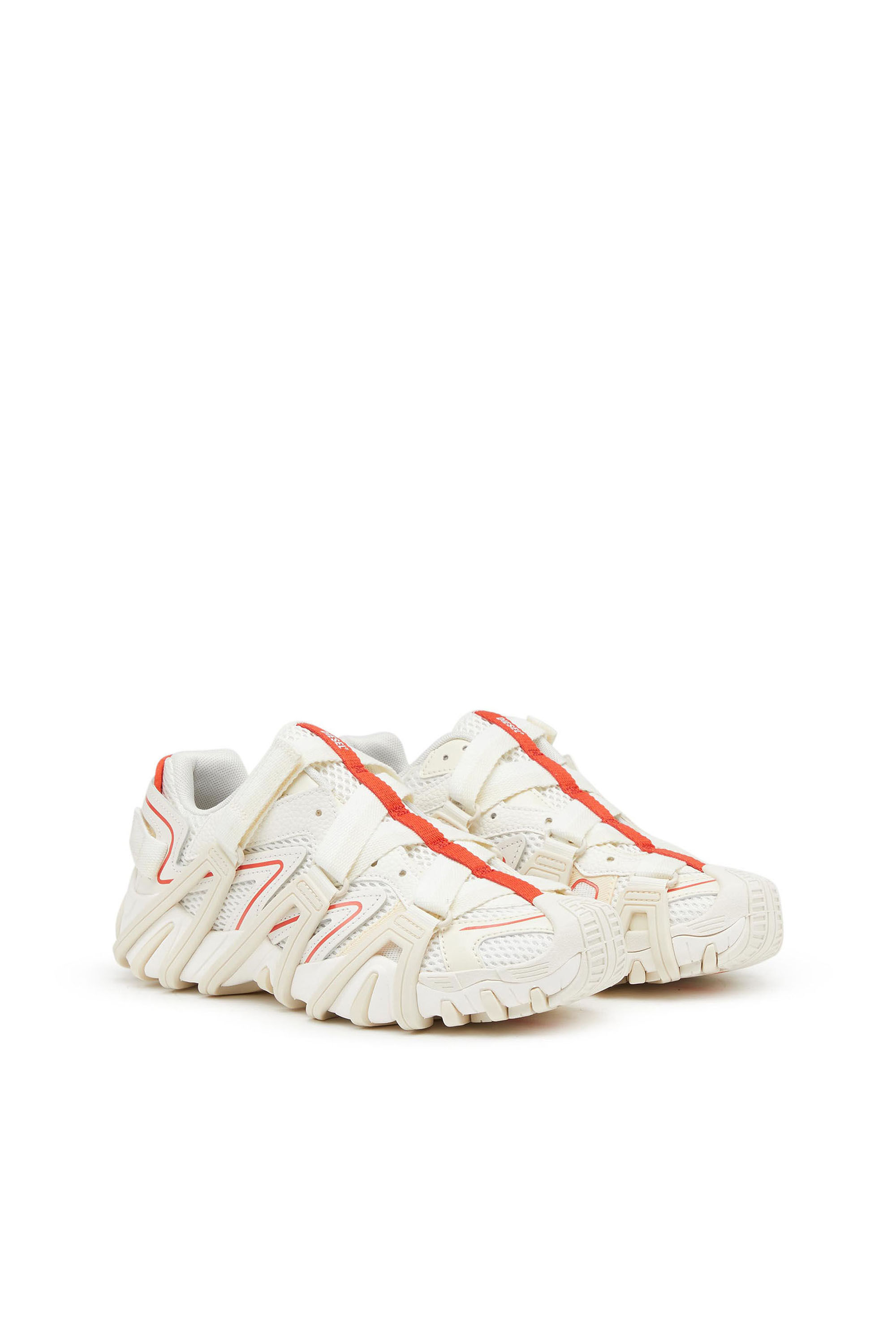 Diesel - S-PROTOTYPE-CR  W, S-Prototype-CR  W - Sneakers avec effet treillis en mesh et en cuir Femme in Polychrome - 2