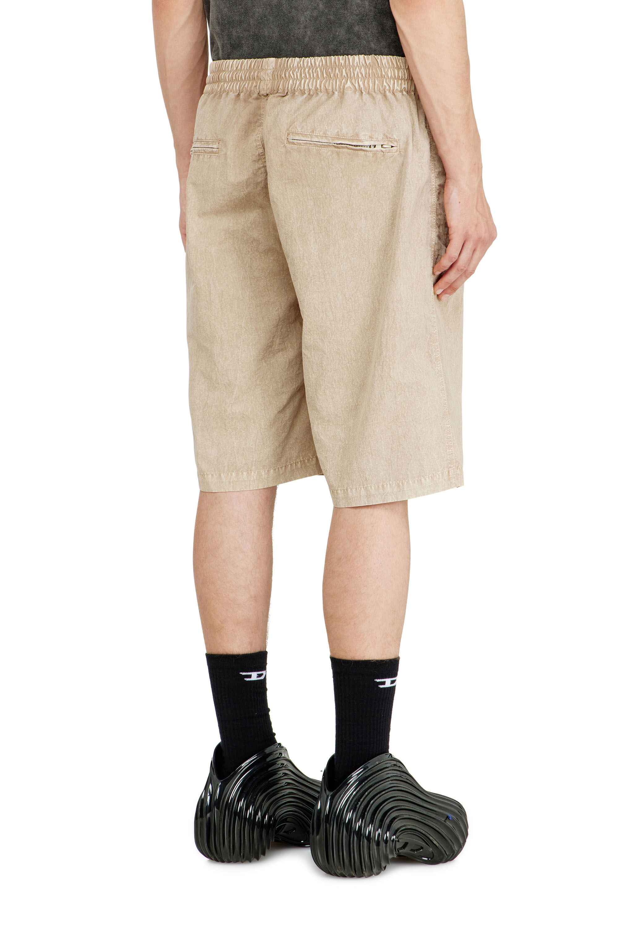 Men's Treated nylon shorts | Beige | Diesel US