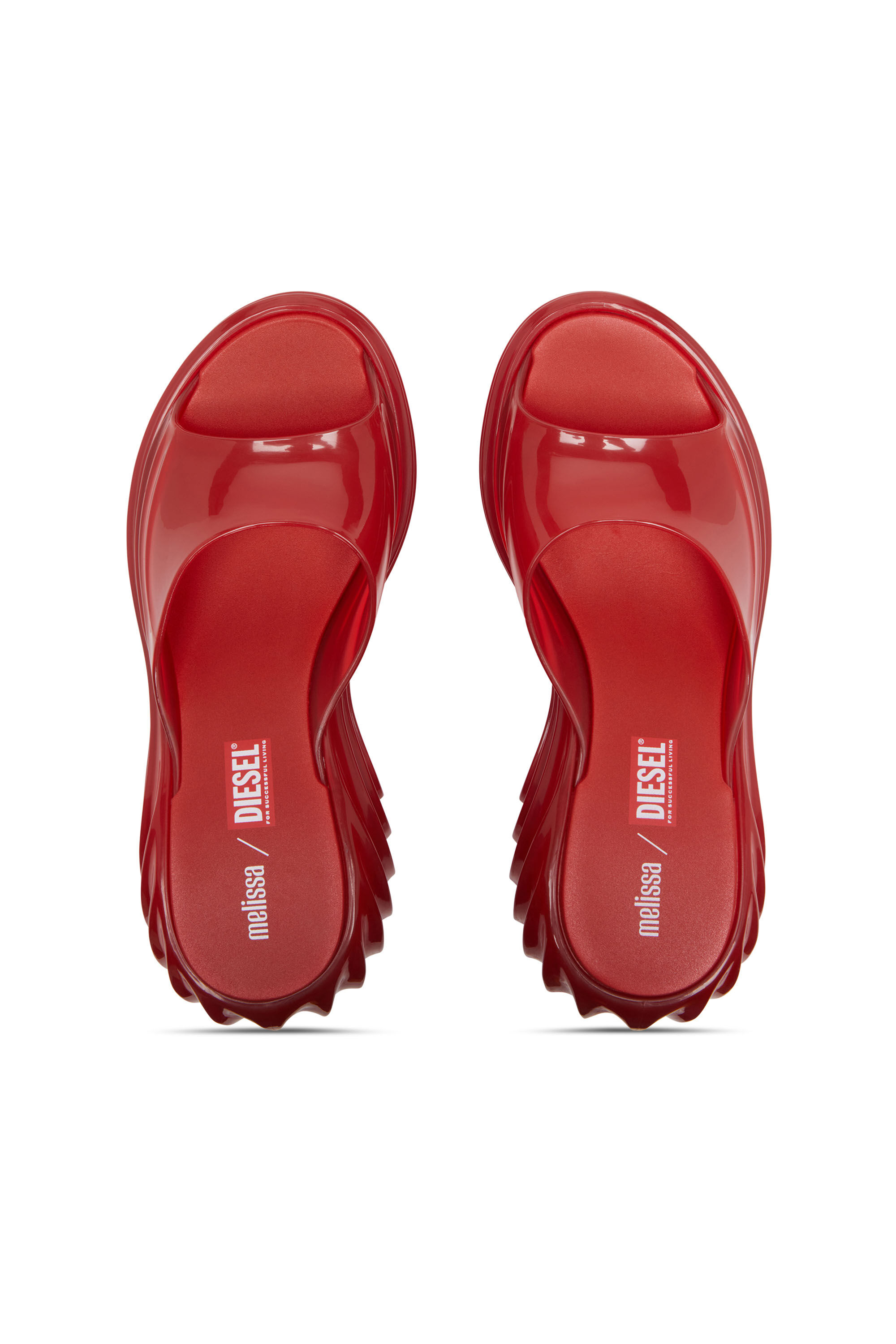 Diesel - MELISSA QUANTUM PLATFORM, Zueco de plataforma en Melflex&reg; Mujer in Rojo - 4