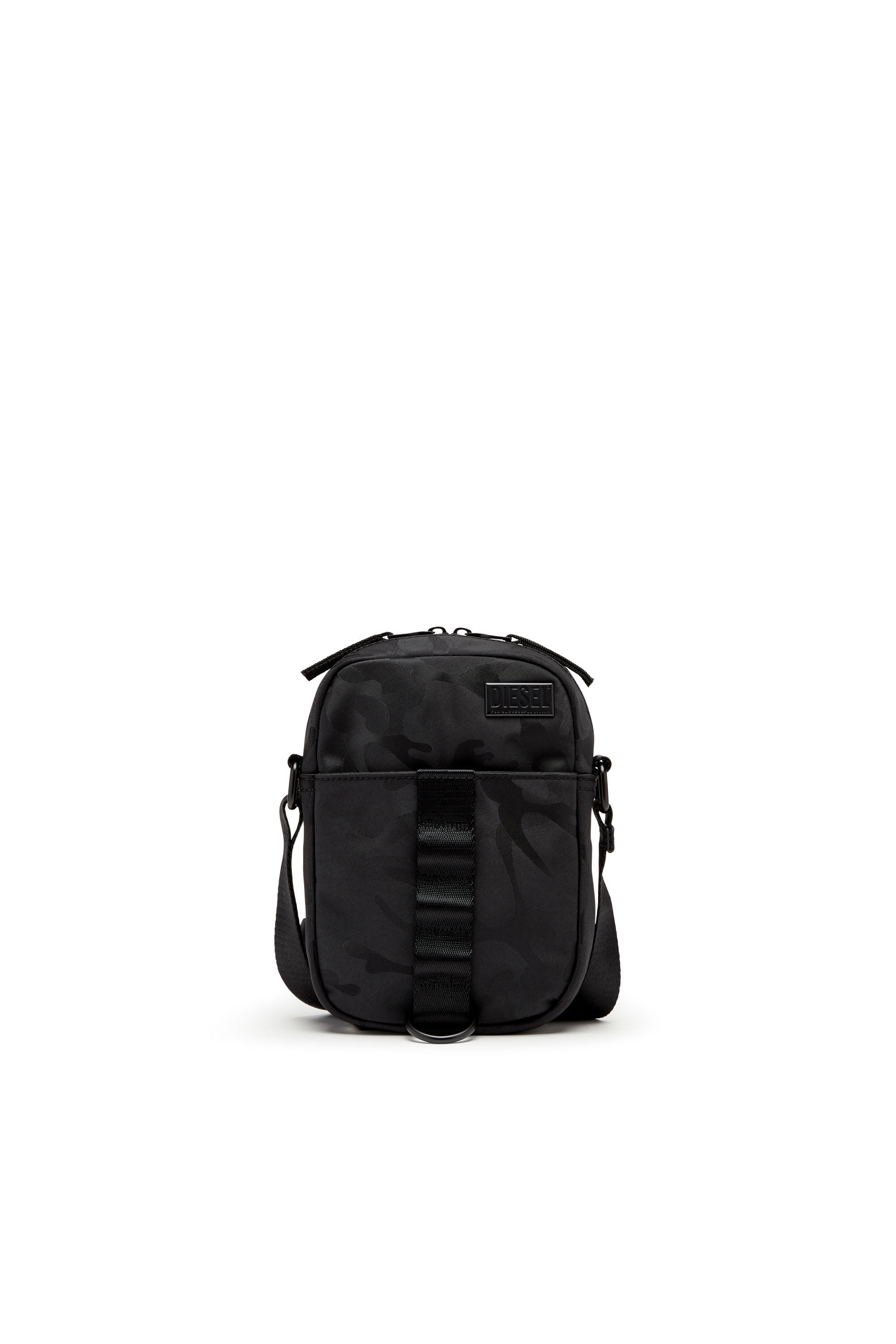 Diesel - DSRT CROSSBODY, Dsrt-Sac à bandoulière utility en nylon imprimé Homme in Noir - 1