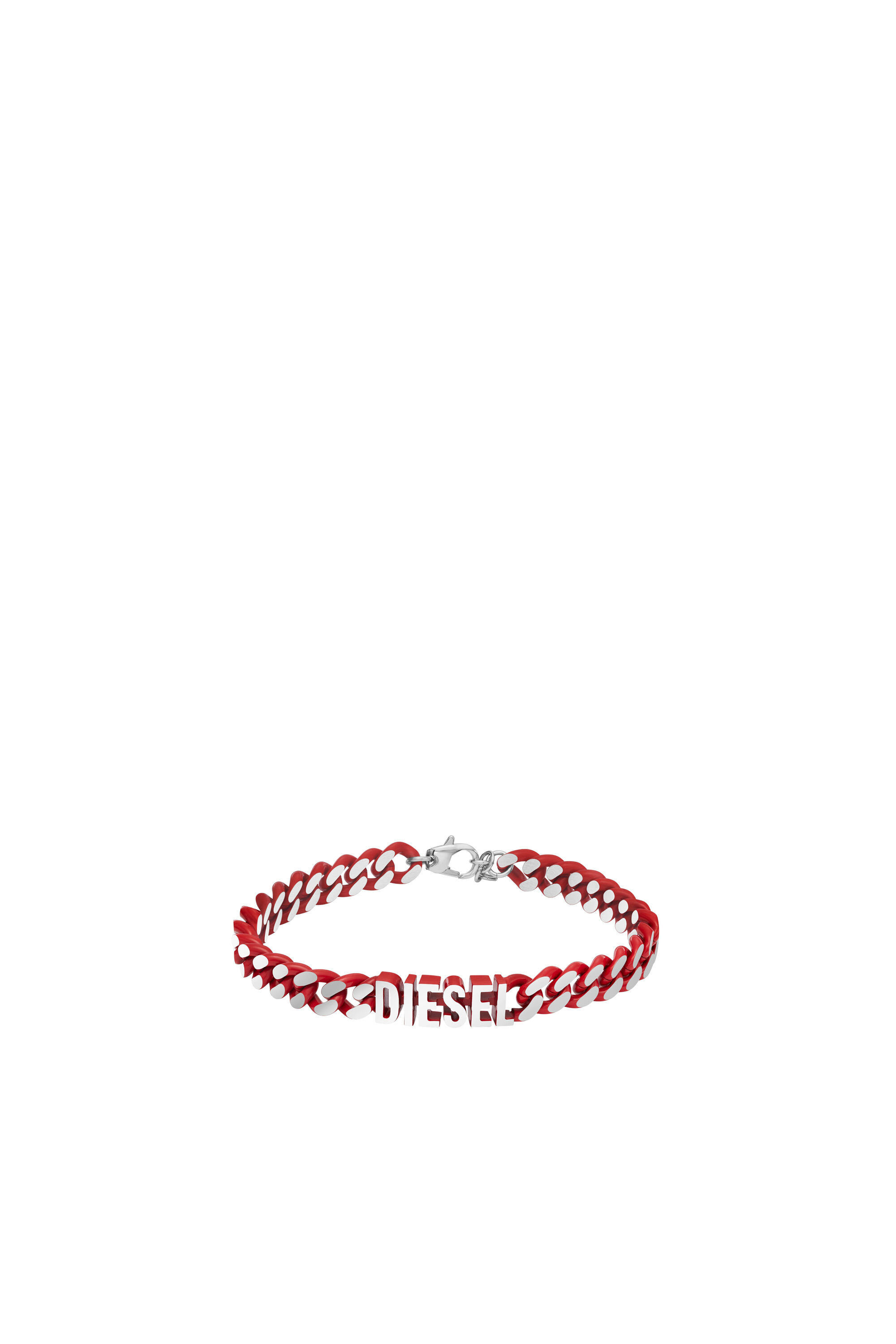 アクセサリー DIESEL DX1514 Bracelet Stainless Steel Women's Red Stainless Steel Chain Bracelet | Red | Diesel {{Country}}