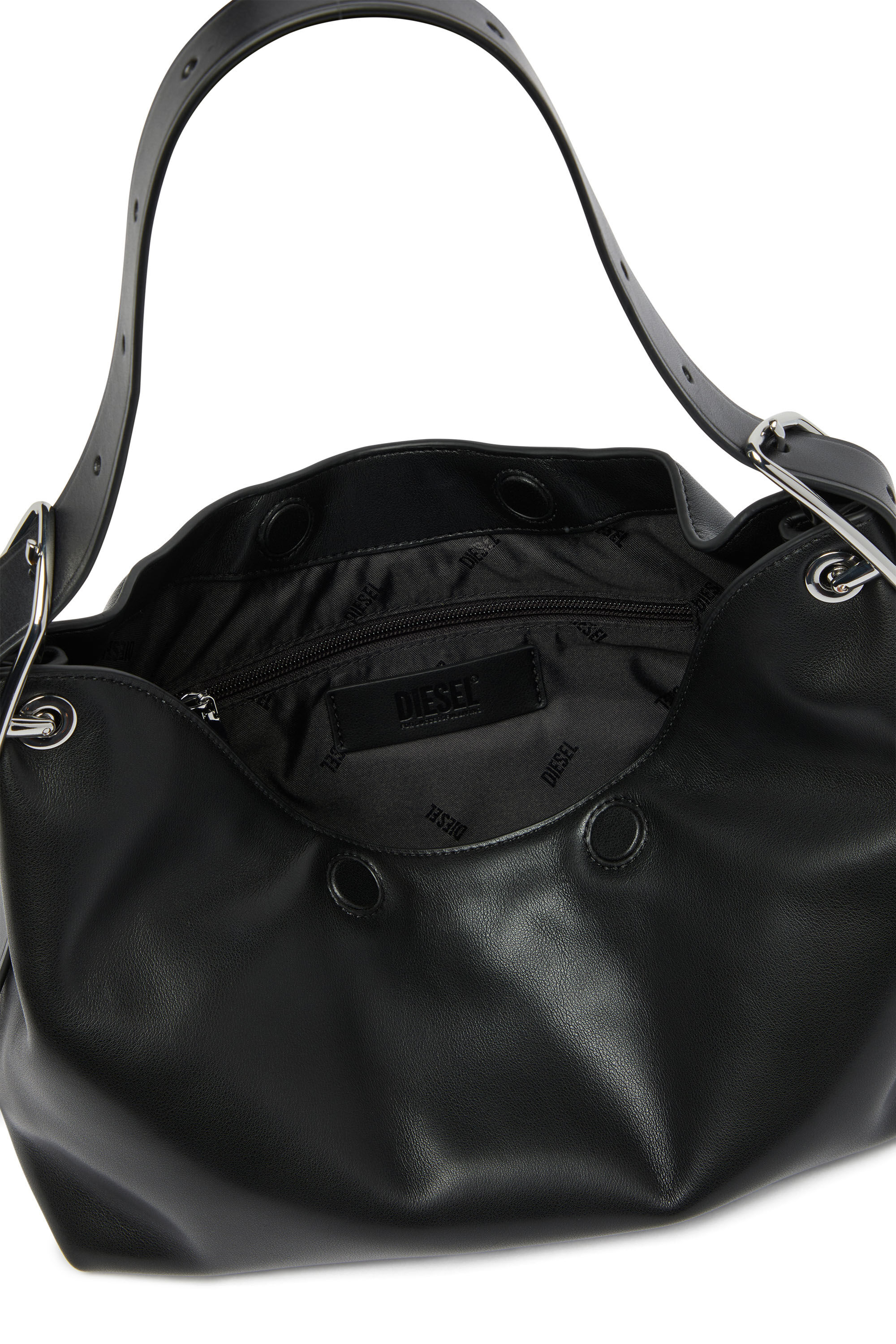 Black Leather Shoulder Bag | Diesel® US {{Country}}