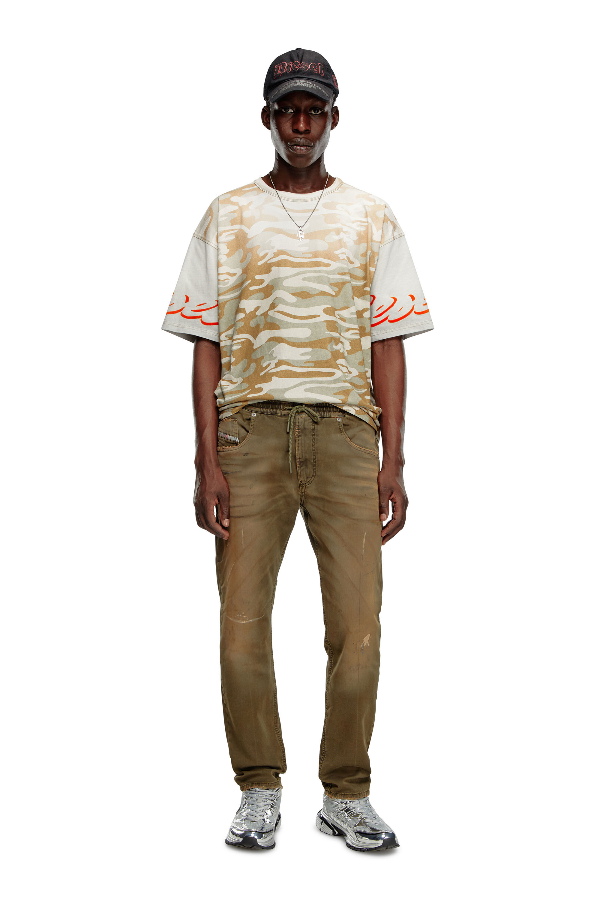 Diesel - Male's Regular 2030 D-Krooley Joggjeans® 068LW, Military Green - 1