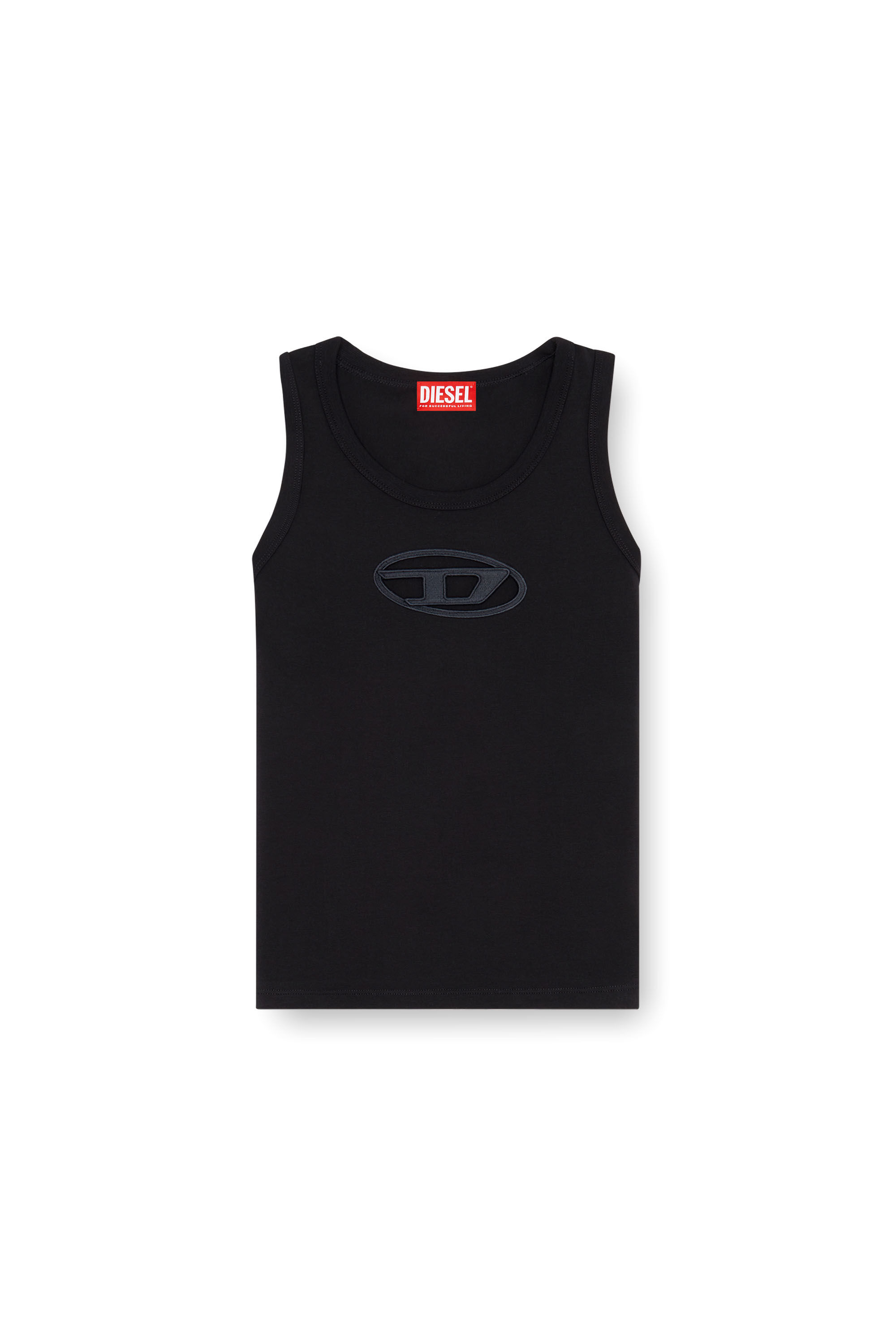 トップス Diesel 22ss Gradation D Logo Tank Top Diesel T-Lifty-D logo-embroidered Tank Top | White | FARFETCH