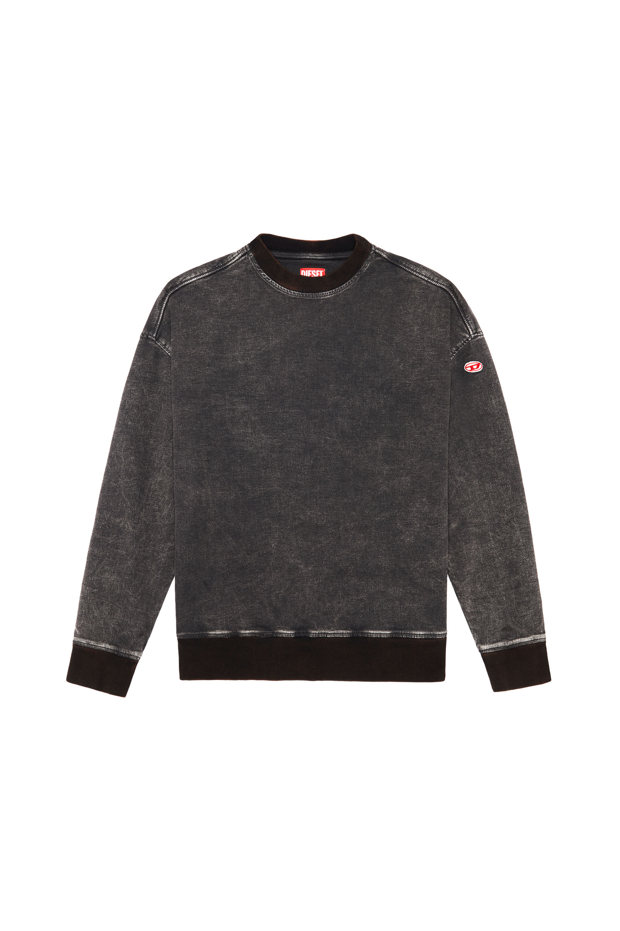 DIESEL D-KRIB-NE トラックデニムスウェット D-KRIB-NE Man: Responsible sweatshirt in Denim | Diesel Library