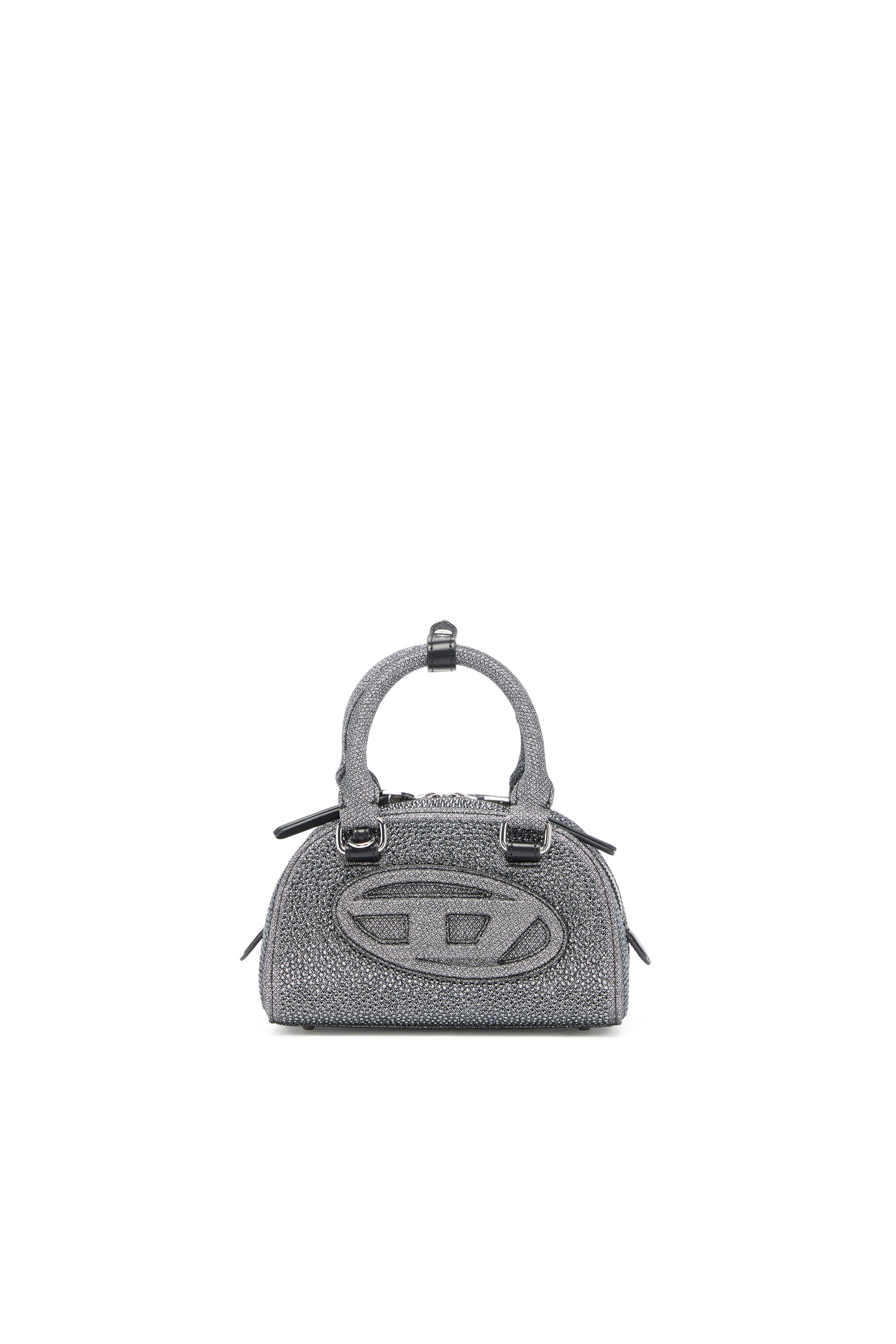 Diesel - 1DR DOME CROSSBODY, 1DR Dome - Peque&ntilde;o bolso bandolera en crystal Lurex Mujer in Negro - 1