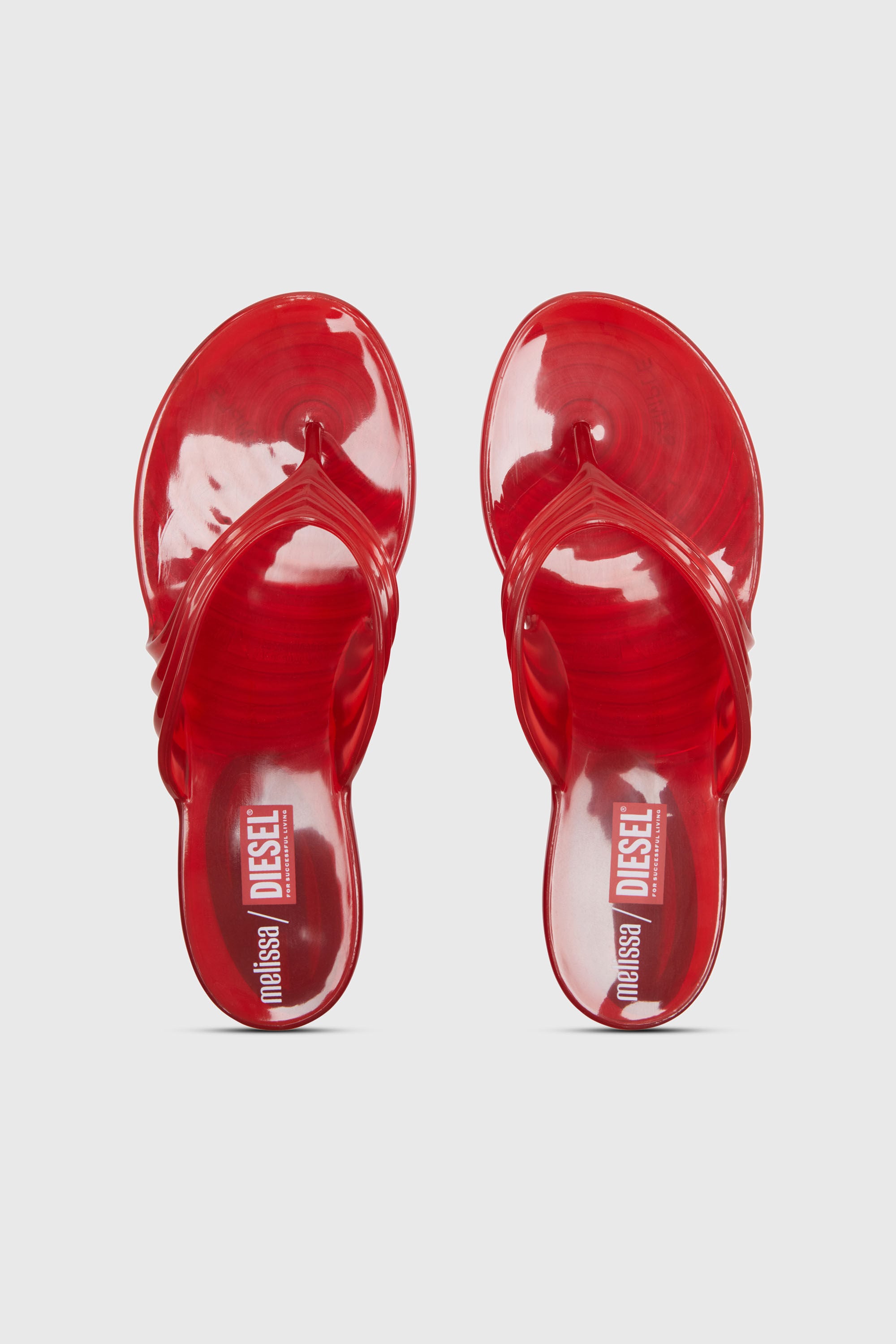 Diesel - MELISSA QUANTUM THONG, Chanclas esculturales en Melflex&reg; Mujer in Rojo - 4