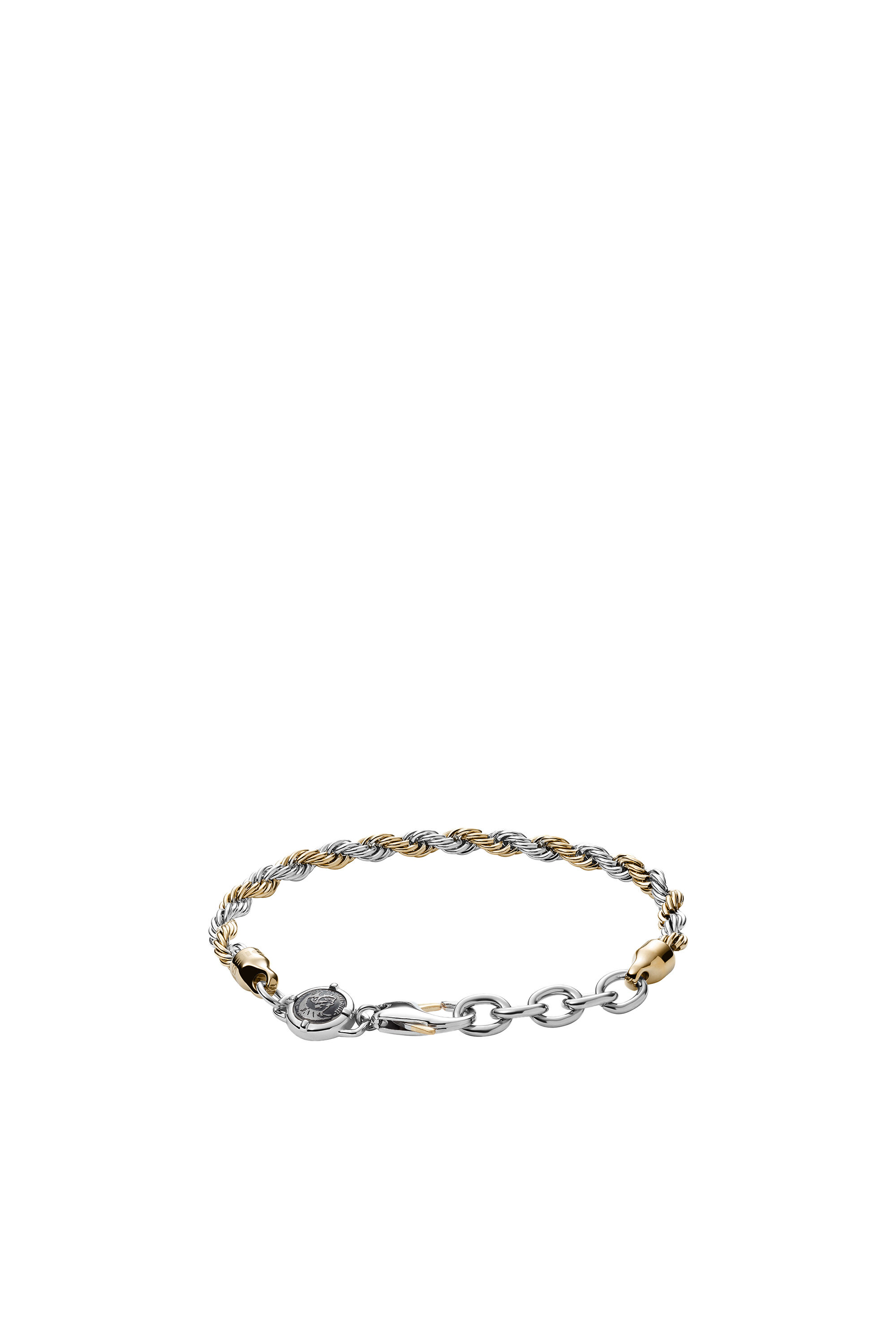 Diesel - DX1263, Pulsera trenzada en acero inoxidable bicolor Hombre in Dorado - 2