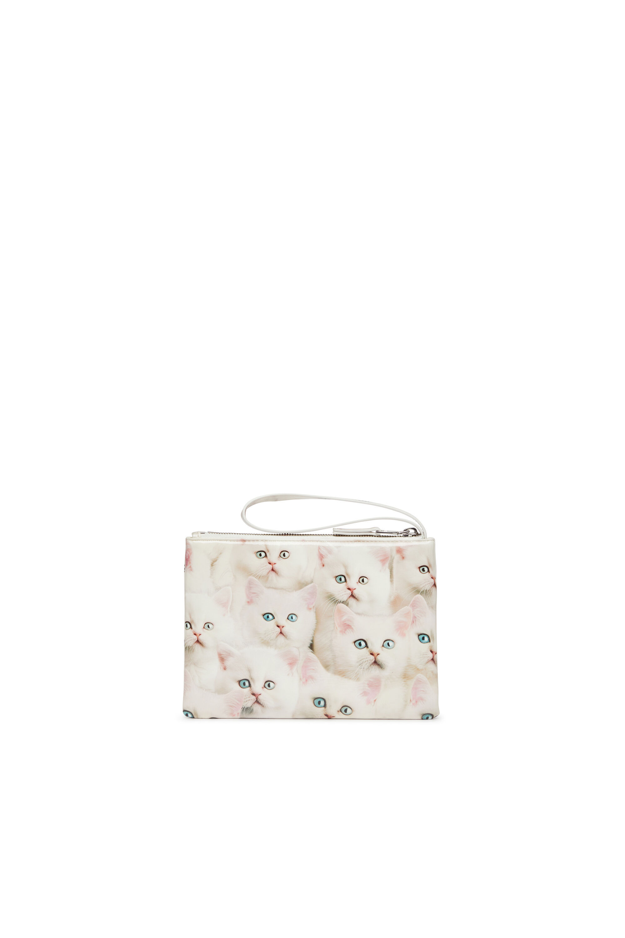 Women's Pouch in printed glossy PU | White | Diesel