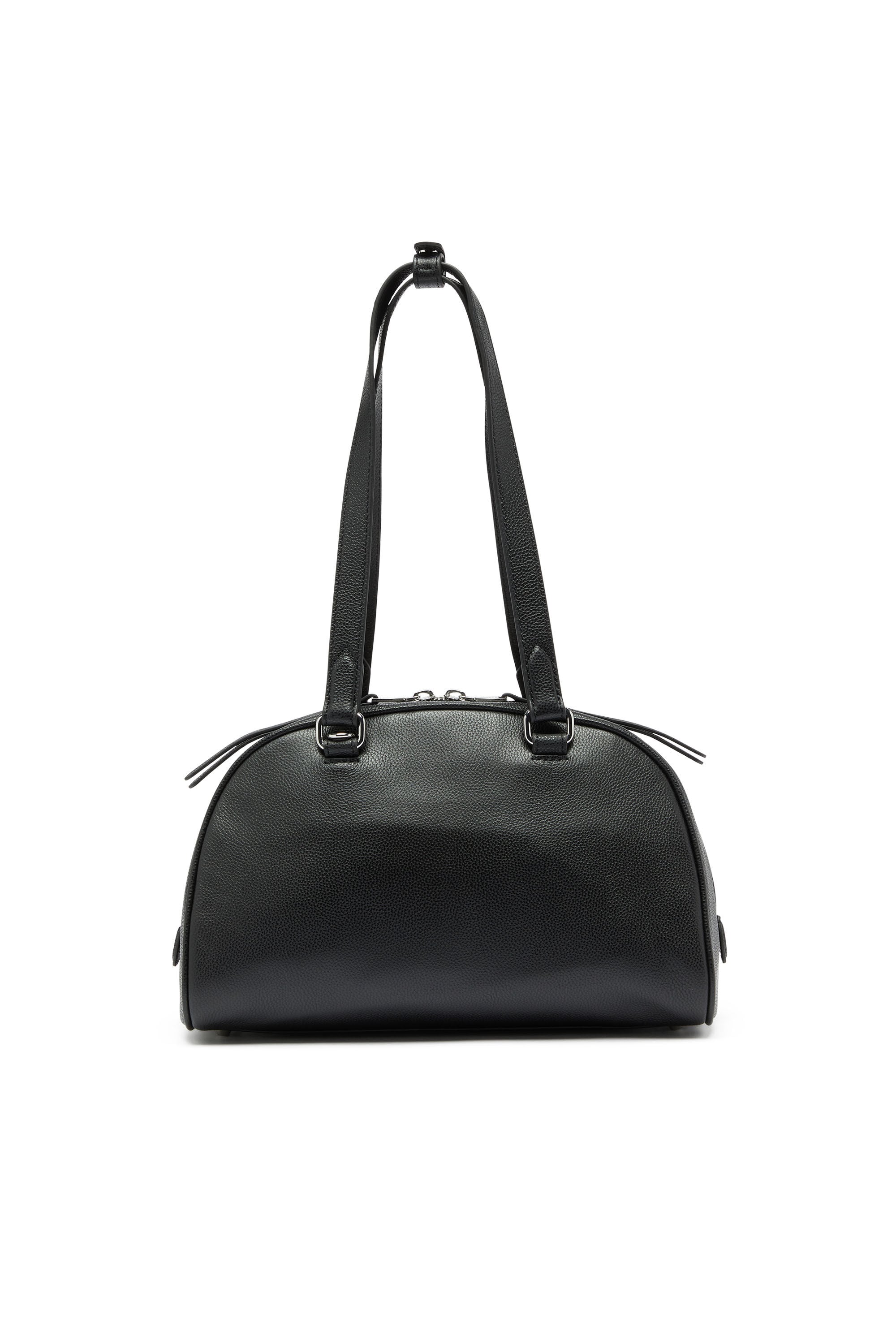 Women's 1DR Dome - Leather Boston bag with embossed logo | Black