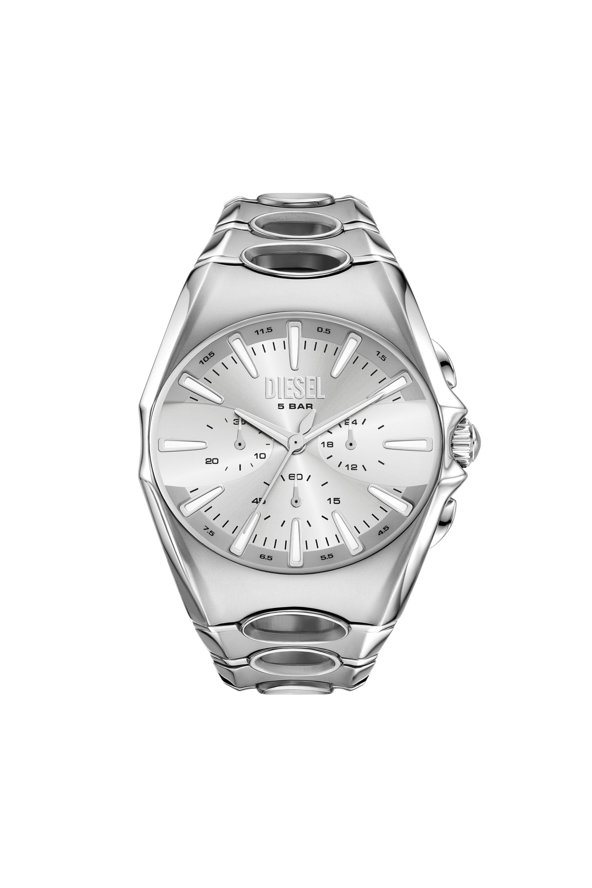 Men's D-Curve stainless steel watch | Silver | Diesel
