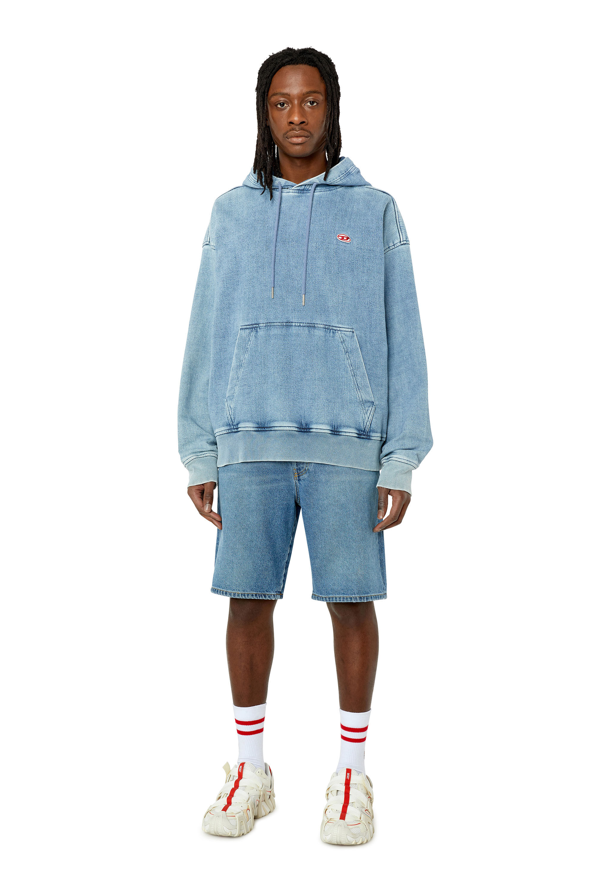 Diesel - REGULAR-SHORT, Male's Denim shorts in Light Blue - 1