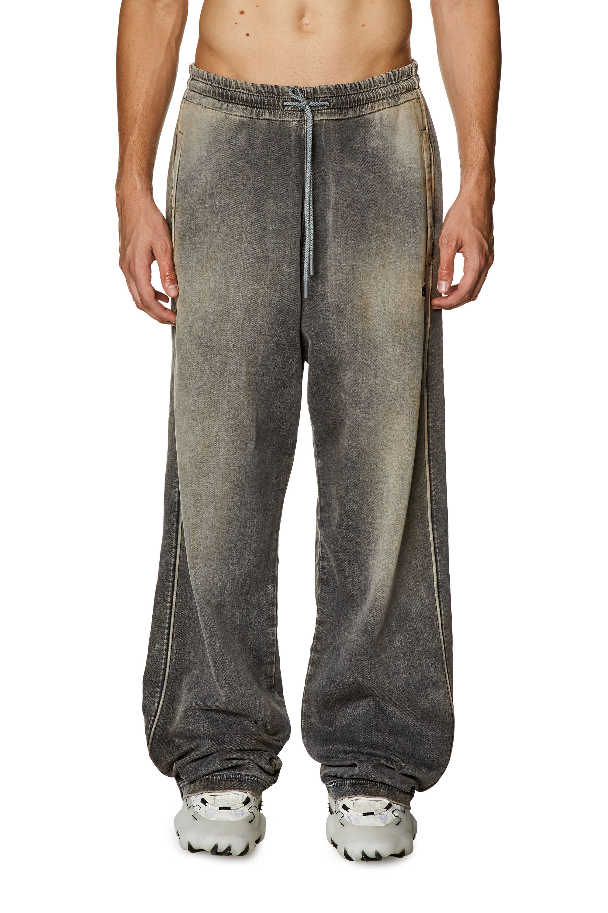 Diesel - Relaxed D-Martyans Track Denim 068HT Homme, Gris - Image 3