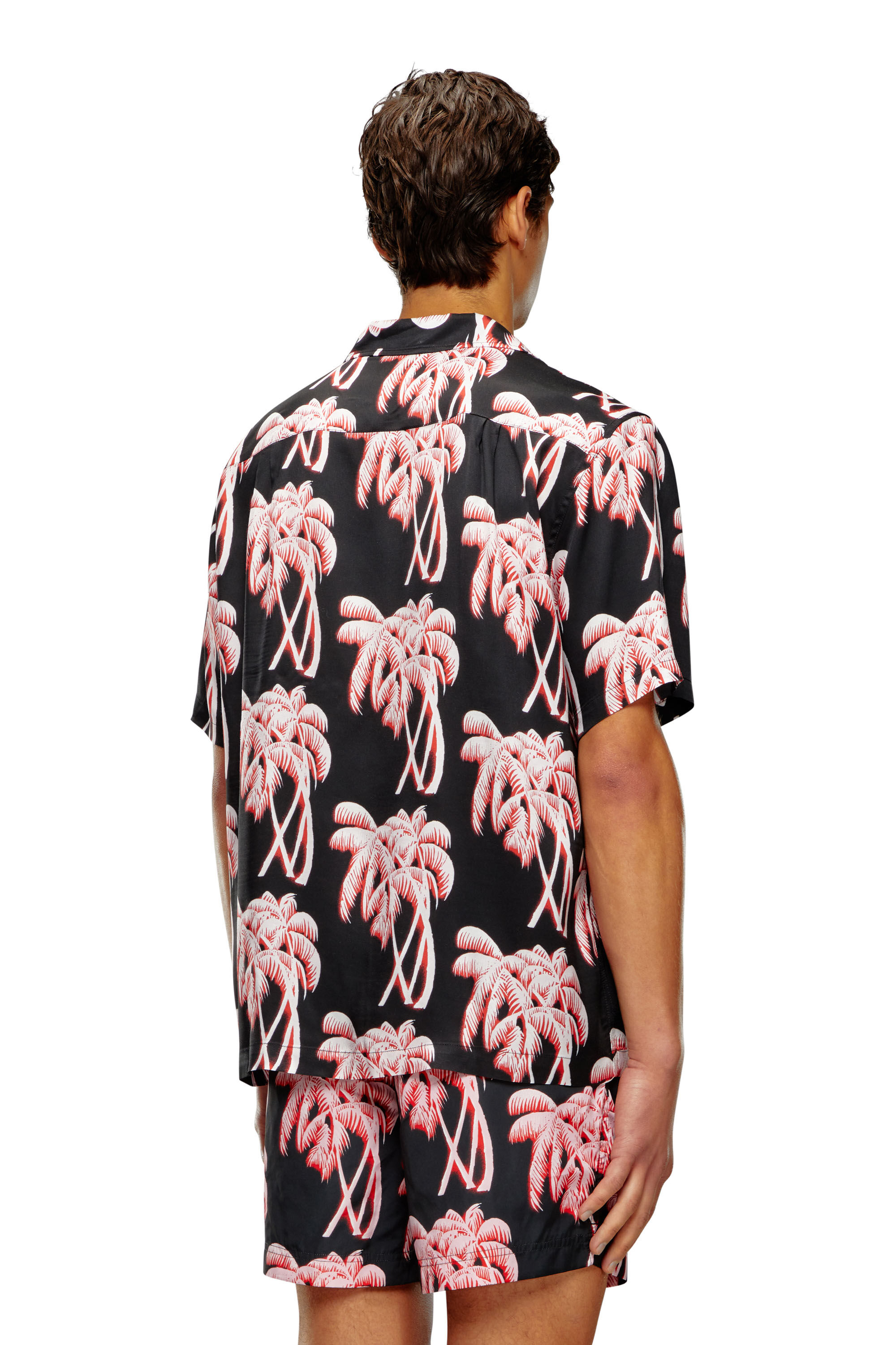 Diesel - BMOWT-ADRIAN, Chemise de plage avec imprimé palmier Homme in Polychrome - 3