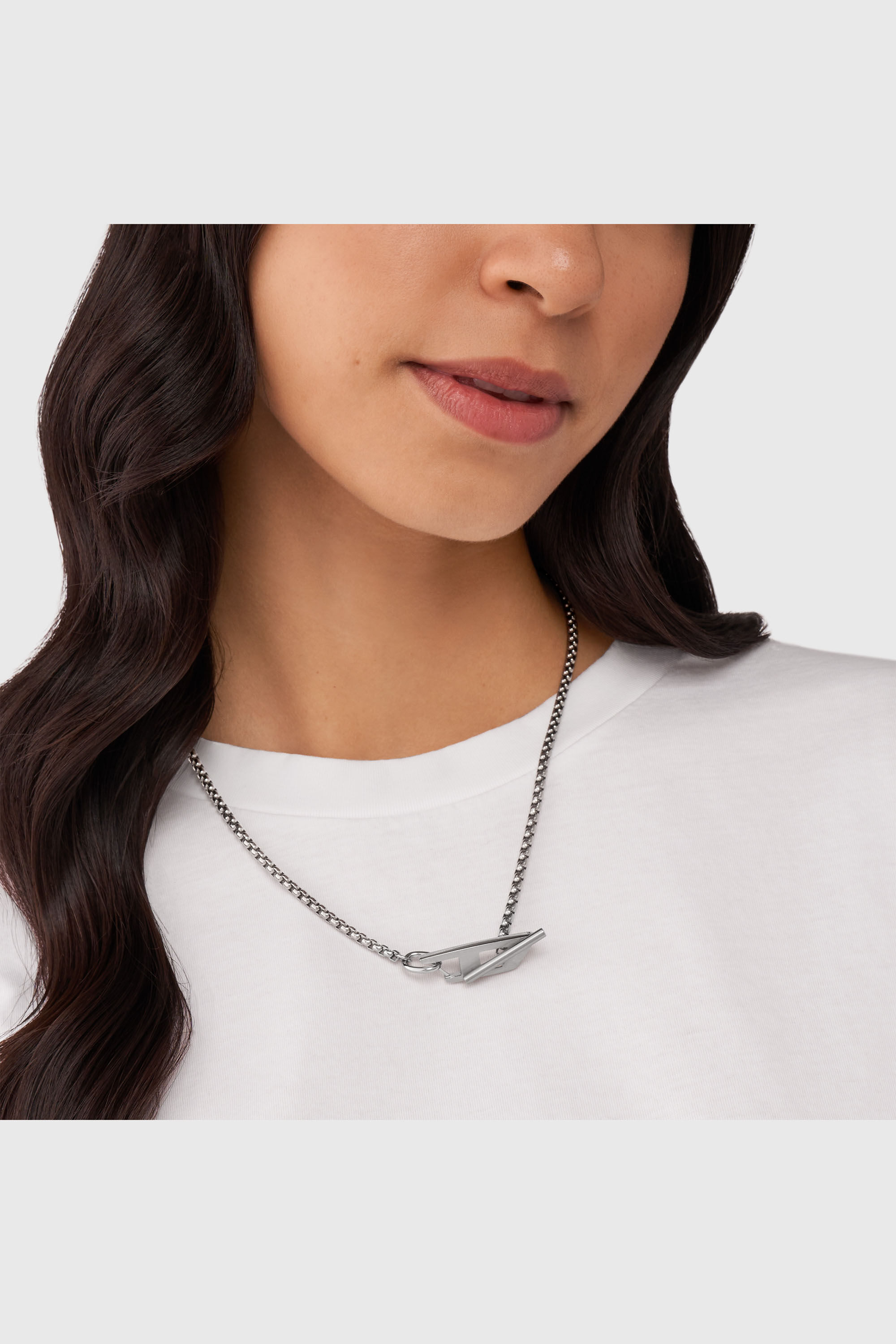 Women's Stainless steel chain necklace | Silver | Diesel {{Country}}