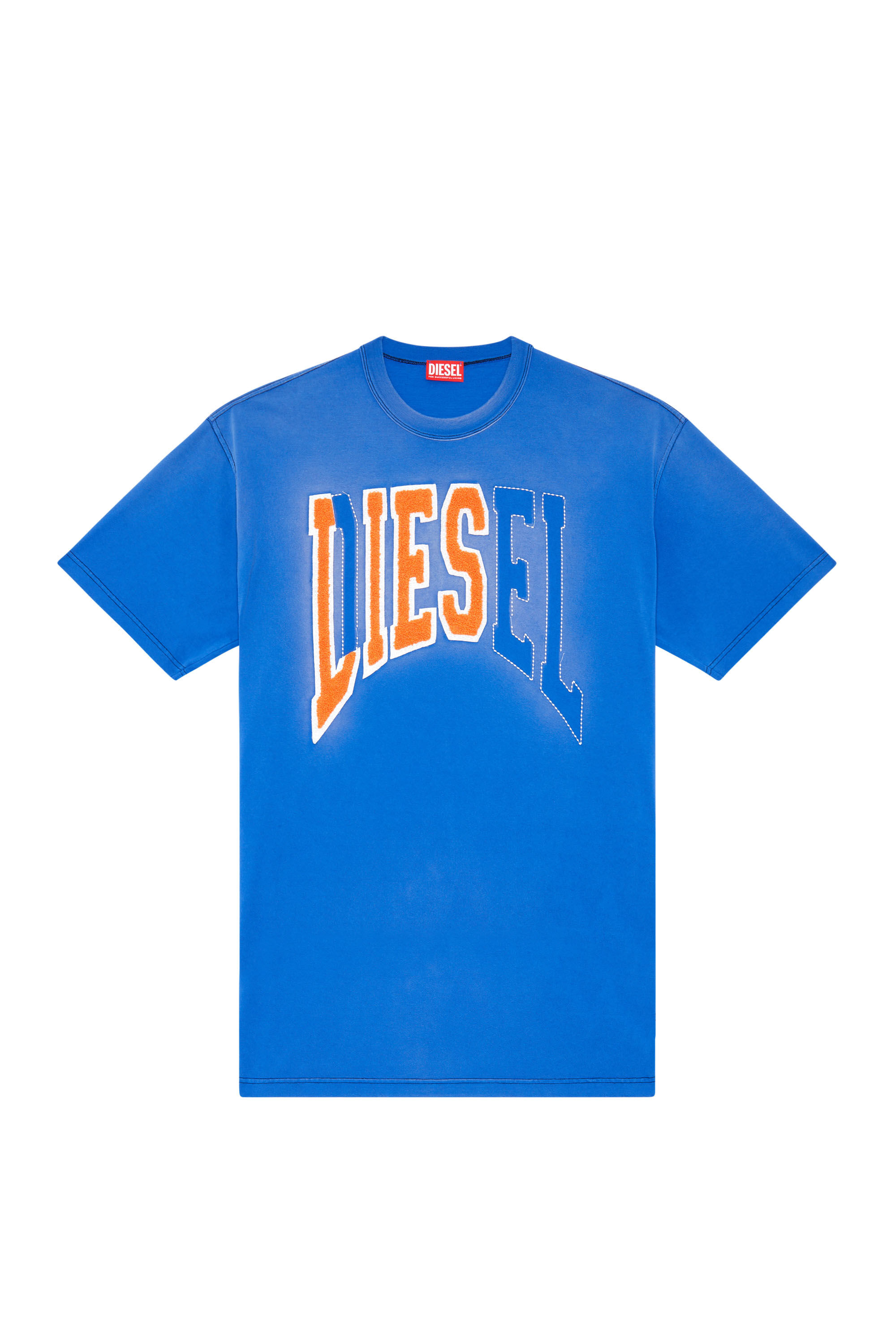 Diesel - T-WASH-N, T-shirt oversize avec logo Diesel Lies Homme in Bleu - 2