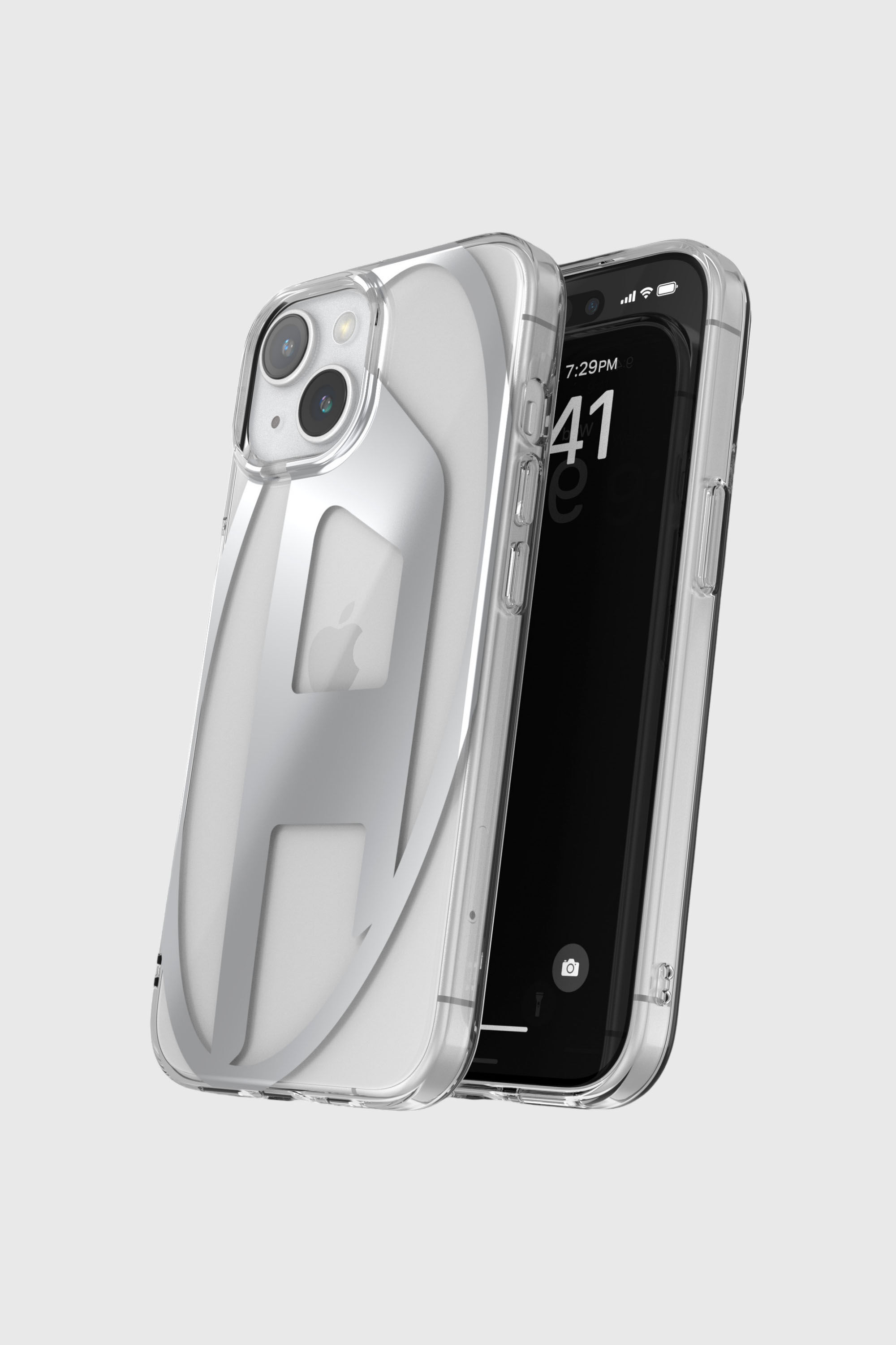 Diesel - 54201 MOULDED CASE, Funda transparente D iP15 Unisex in Plateado - 4