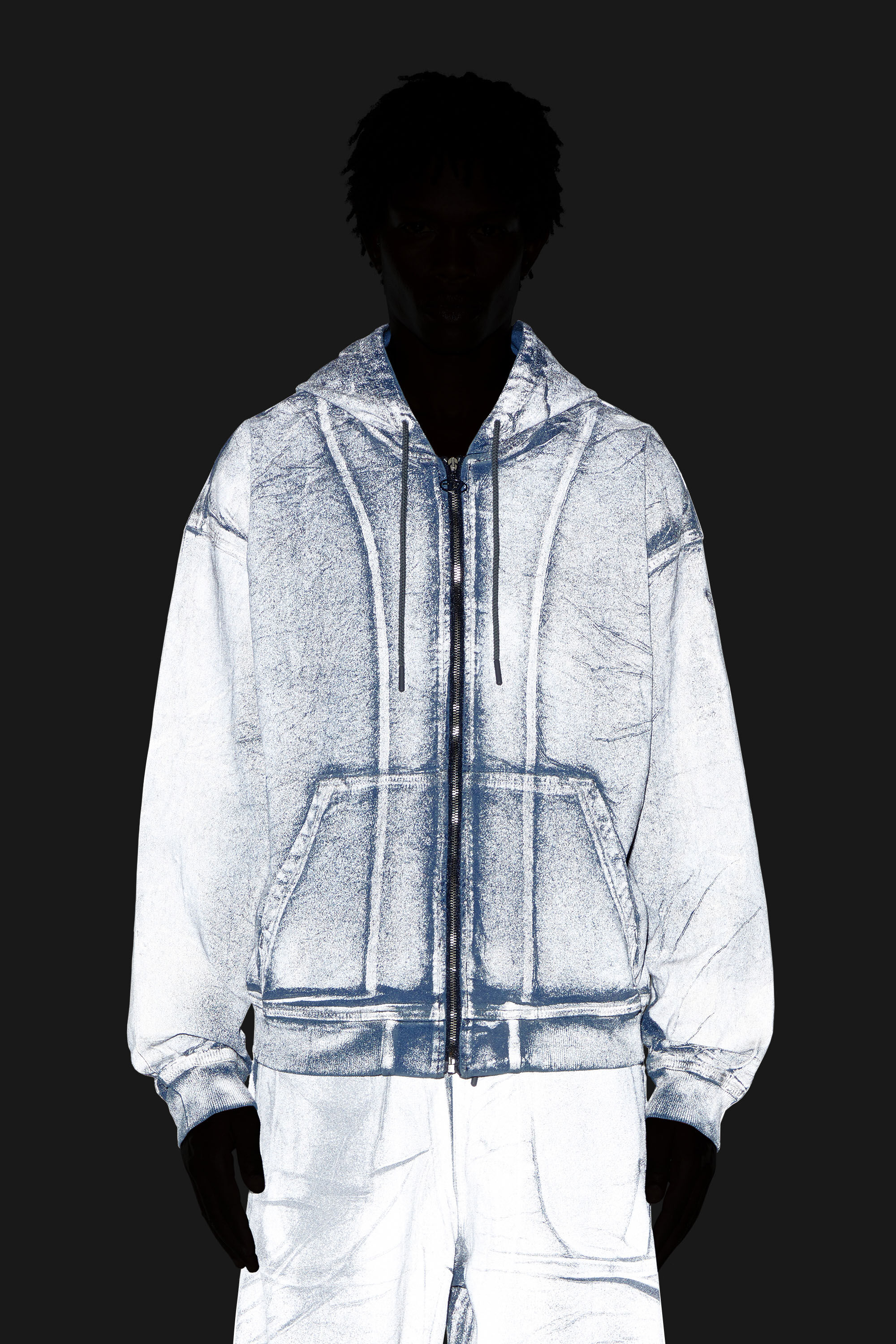 ジミン展示会 DENIM ZIP-UP HOODIE Sサイズ ジミン展示会 DENIM ZIP-UP HOODIE Sサイズ