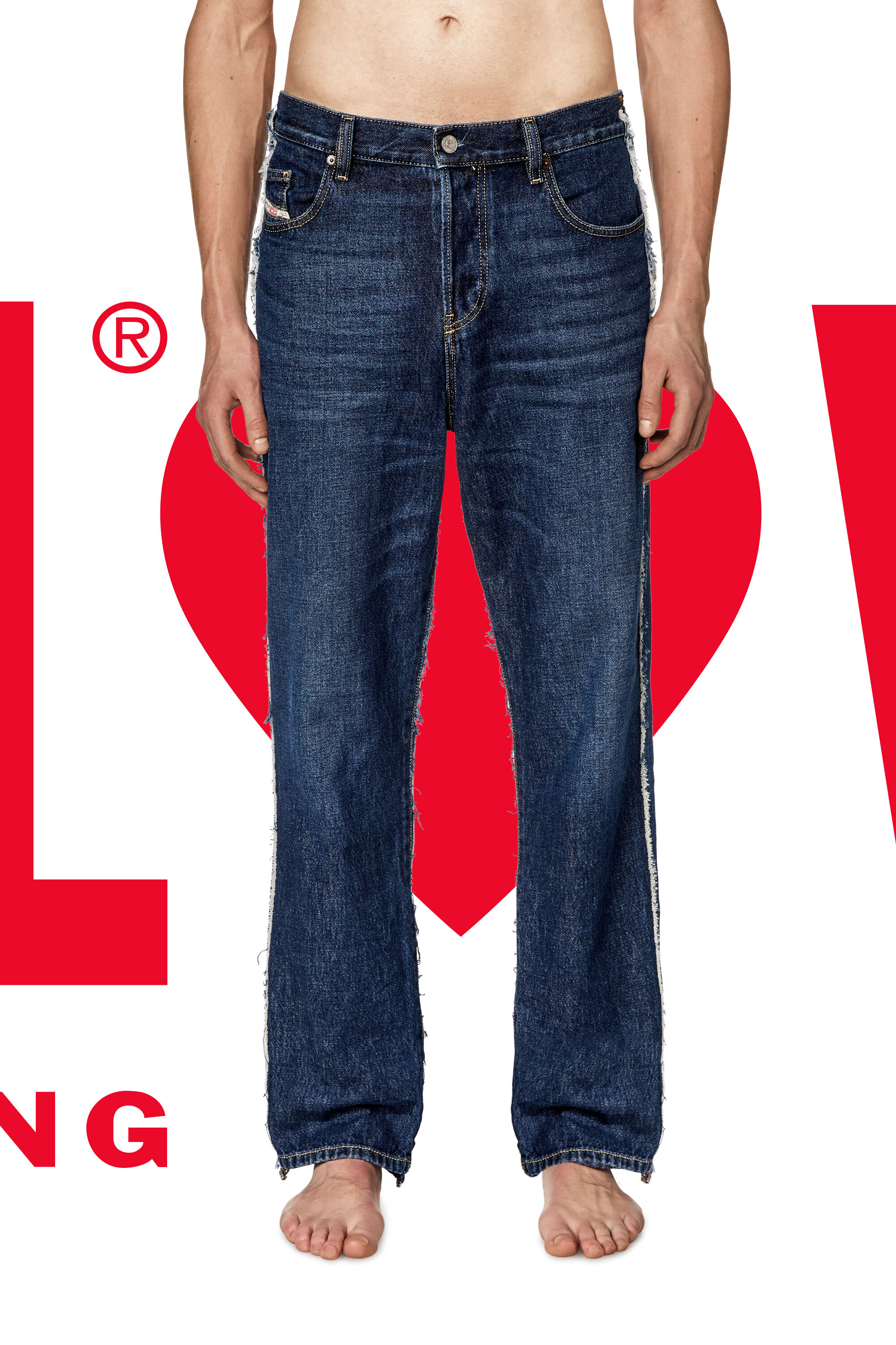Diesel - Unisex's Regular Jeans Dieseloves 03 09K47, Medium Blue - 3