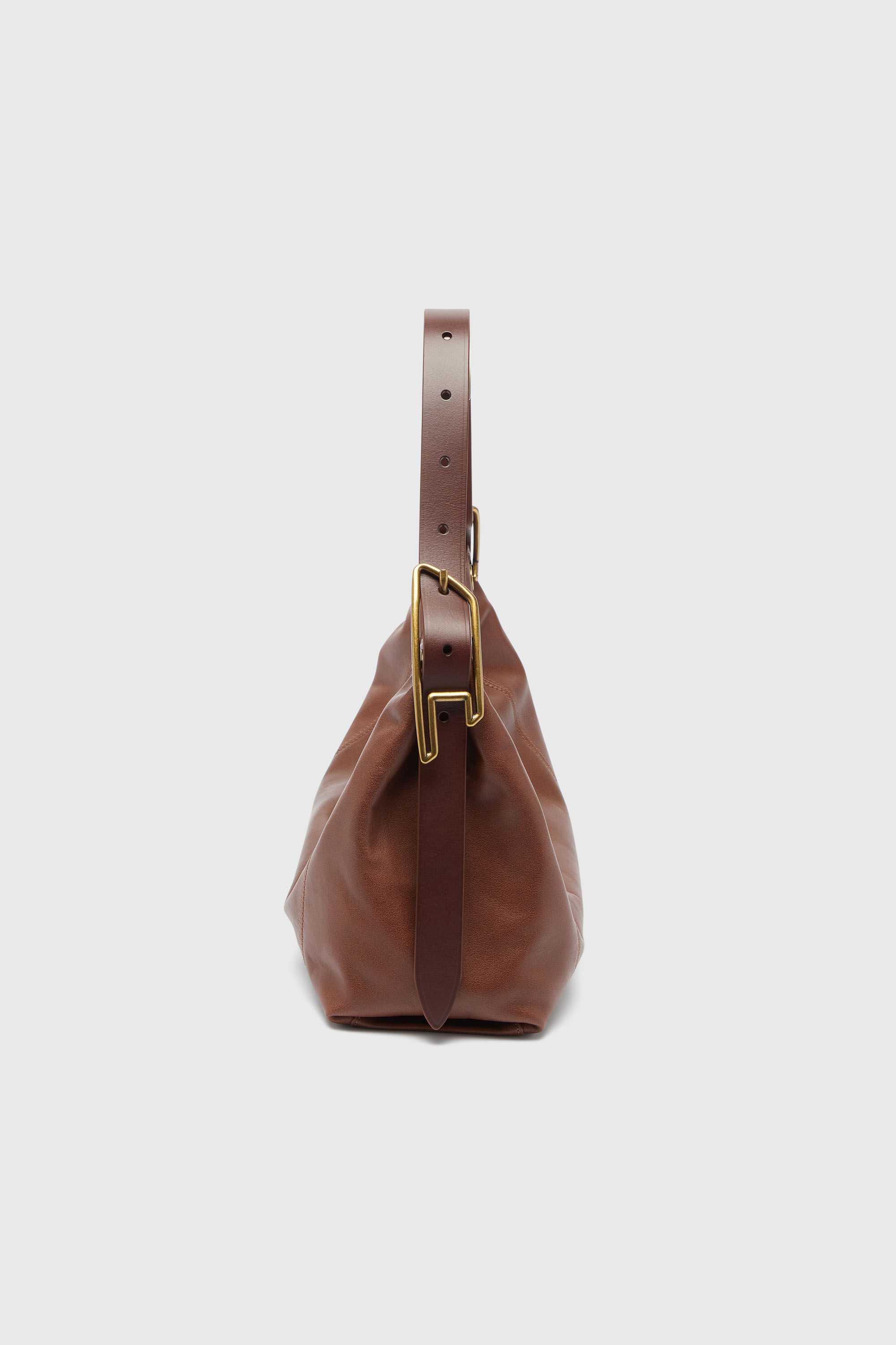 Women's D-Line-Shoulder bag in leather | Brown | Diesel {{Country}}