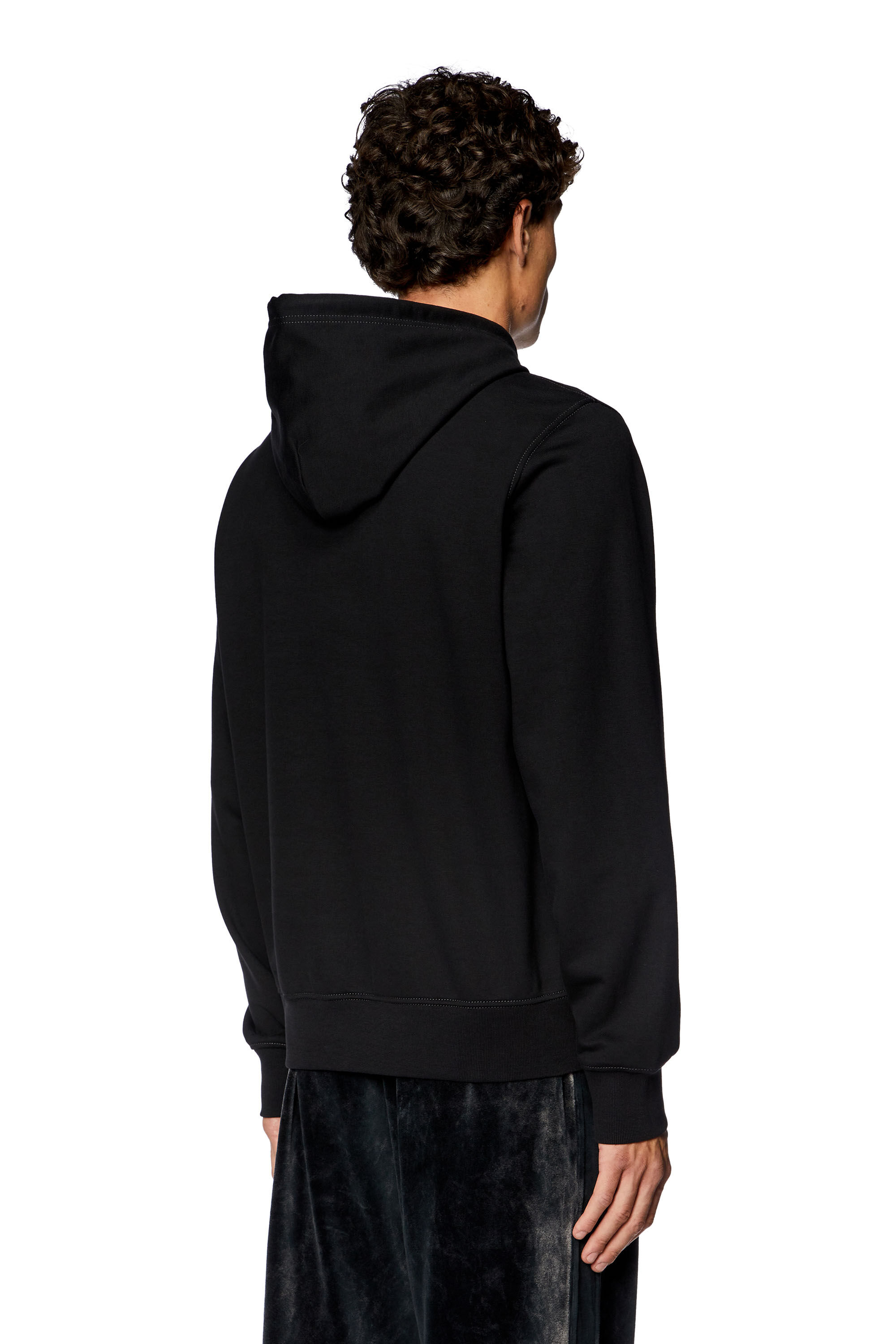 Men's Hoodie with spaceship print | Black | Diesel US