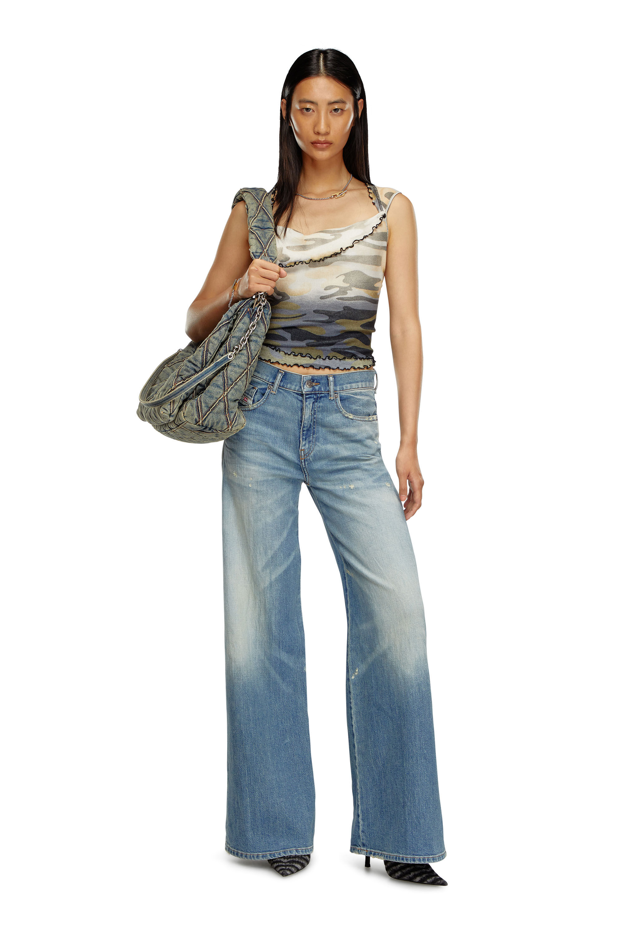 デニム・ジーパン Flare Jeans 1978 D-Akemi 09j44 Women's Flare Jeans | Medium Blue | Diesel 1978 D-Akemi