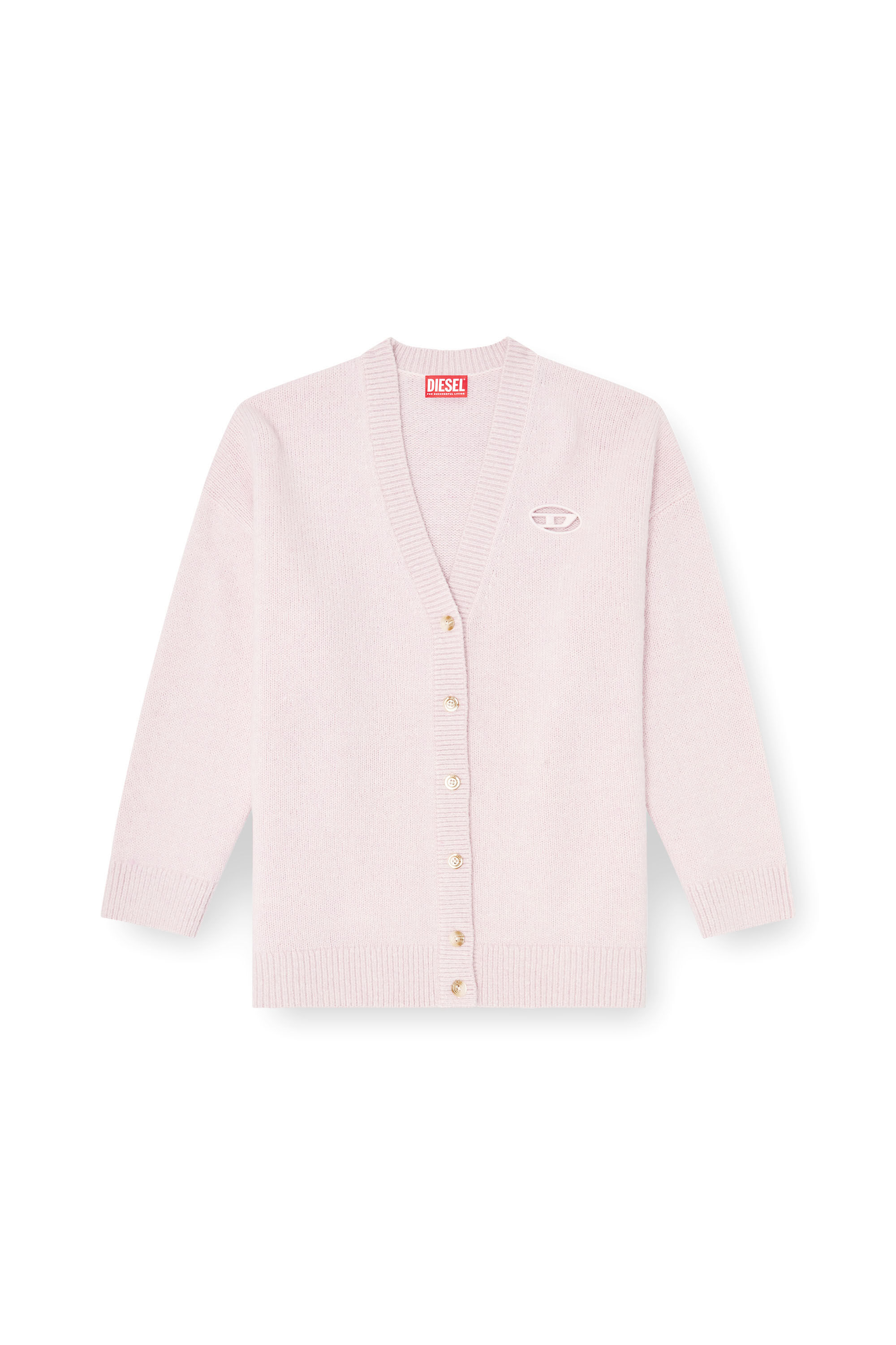 Diesel - M-AREELA, C&aacute;rdigan de mezcla de lana y alpaca Mujer in Rosa - 2