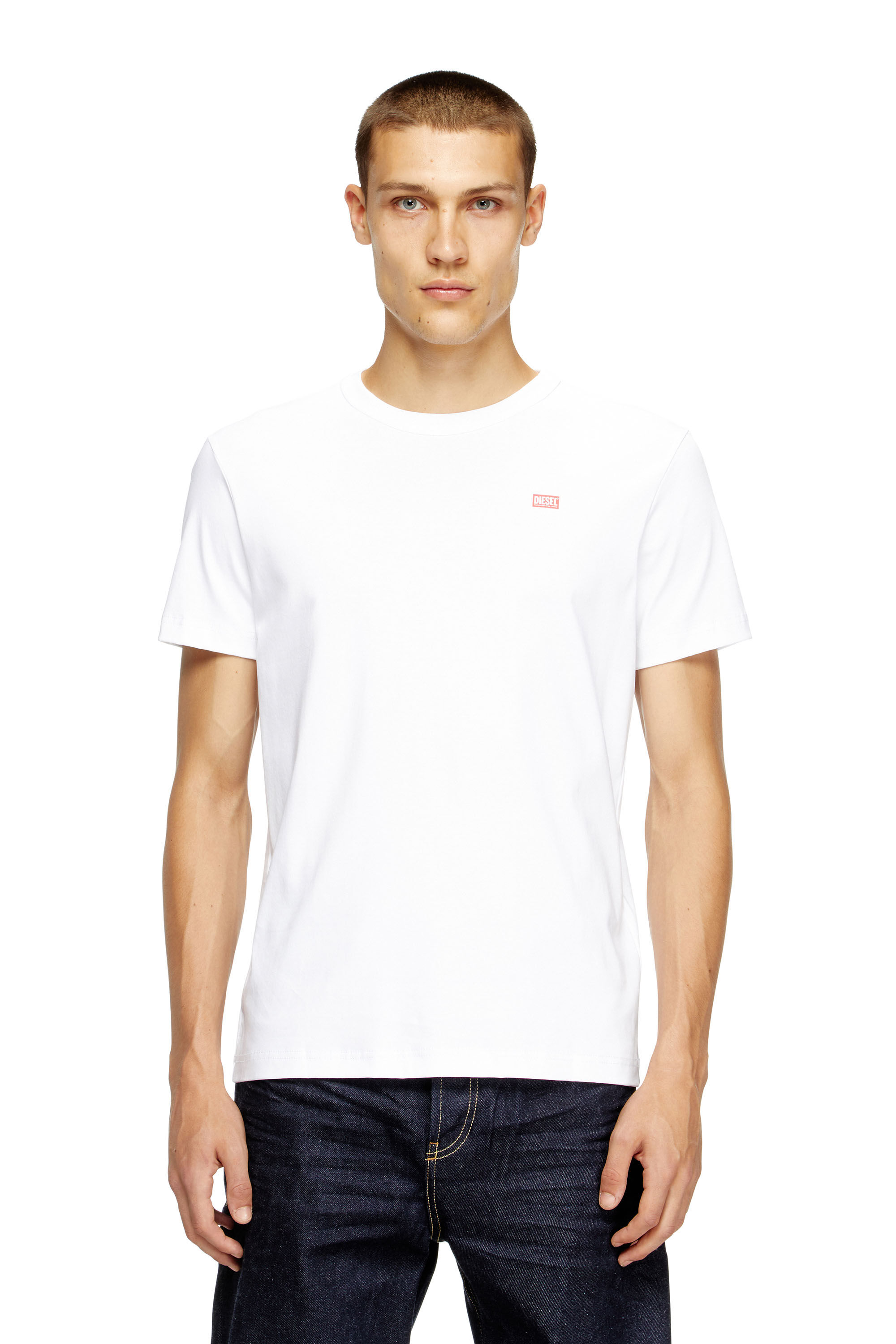 Diesel - T-MIEGOR-K77, T-shirt en coton mercerisé Homme in Blanc - 3