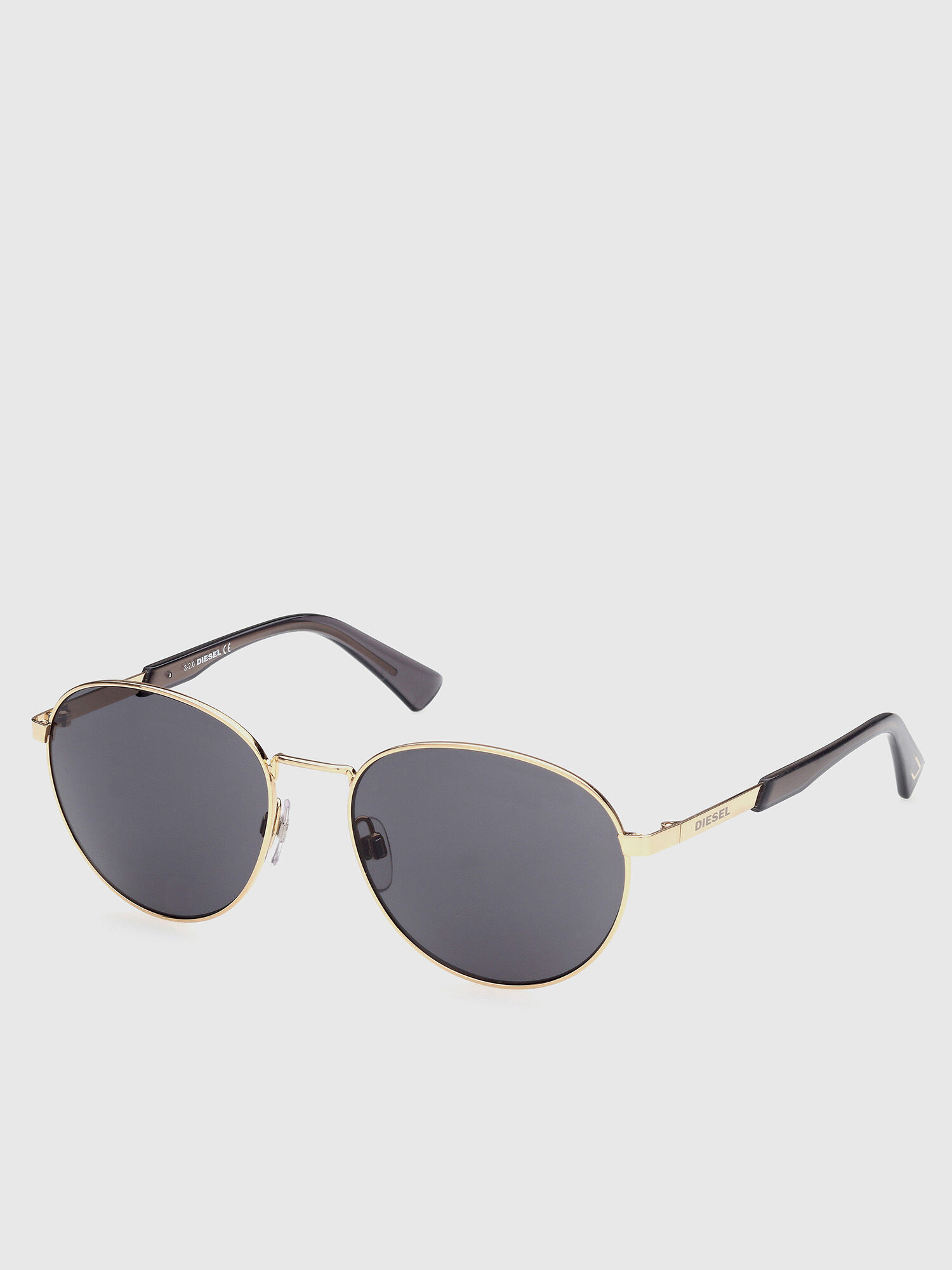 Diesel - DL0355, Gafas de sol redondas de metal Hombre in Negro - 2