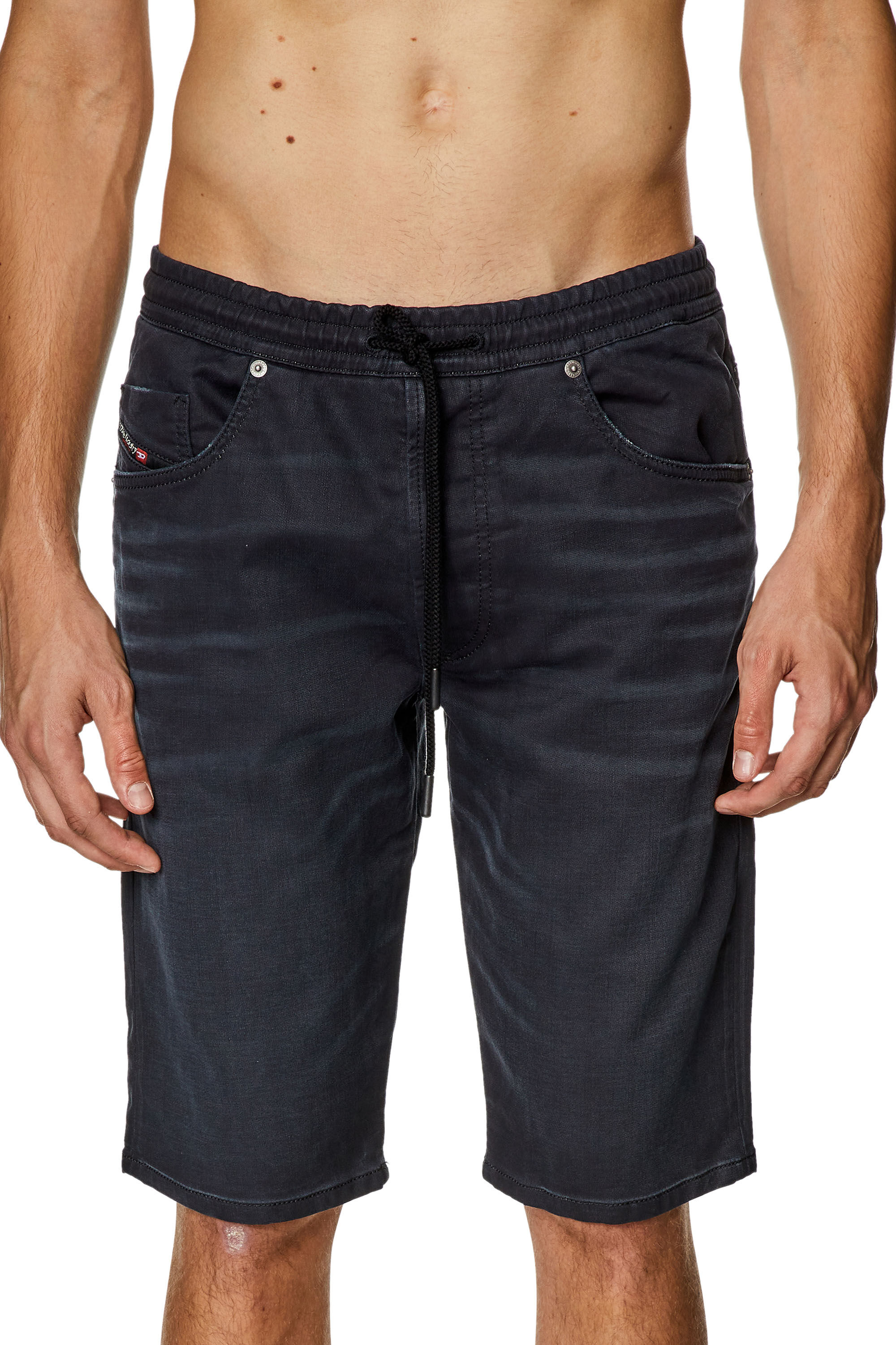 Diesel - 2033 D-KROOLEY-SHORT JOGG, Male's Chino shorts in JoggJeans in Black - 4