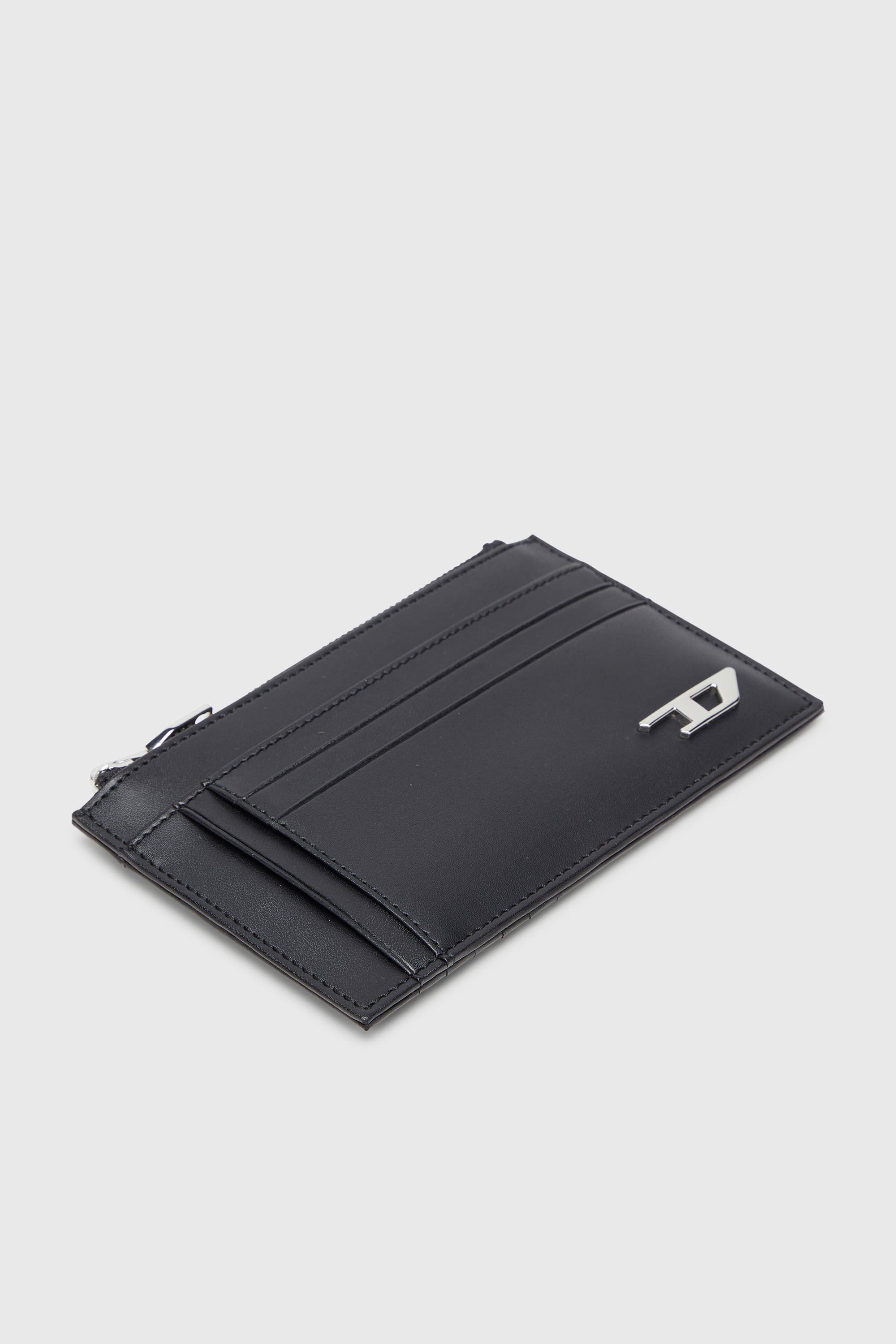 Diesel - D-LOGO 2.0 CARD CASE VI, Tarjetero de piel con bolsillo con zip Hombre in Negro - 4