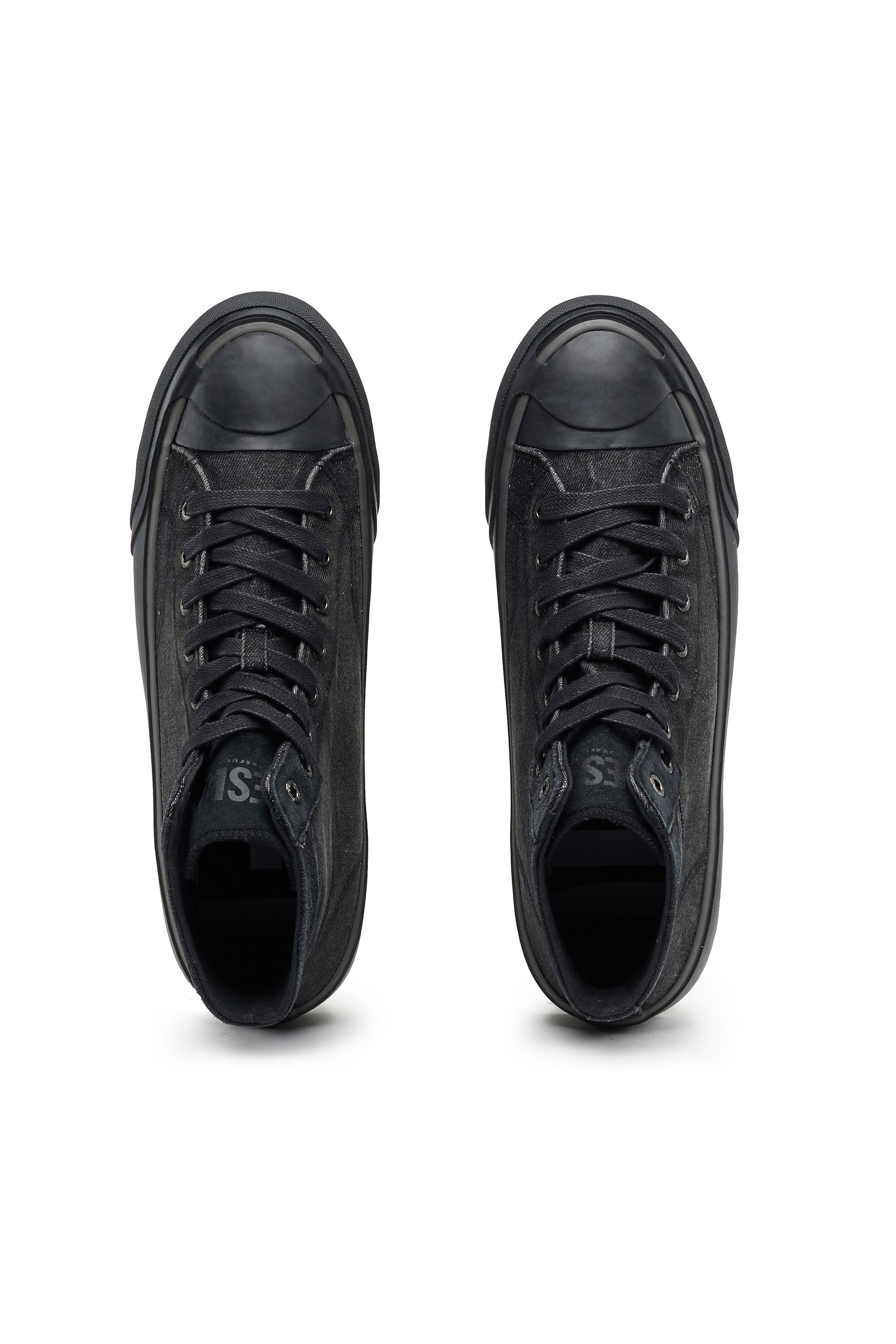 Diesel - S-PRINCIPIA MID, Male's High-top sneakers in denim with flag in Black - 4