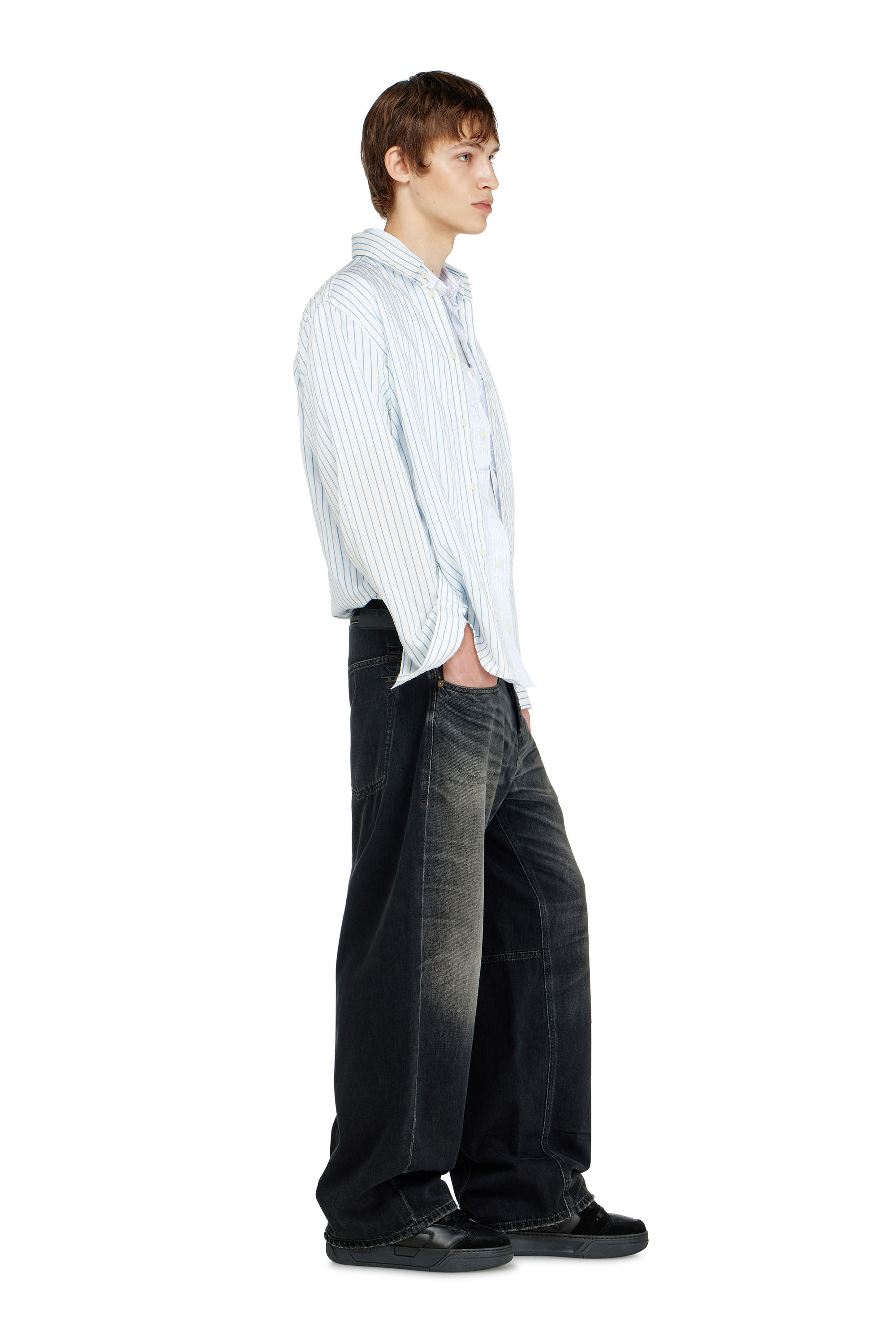 Diesel - Relaxed Jeans 1997 D-Enim-M 09P65 Unisex, Negro/Gris oscuro - 2