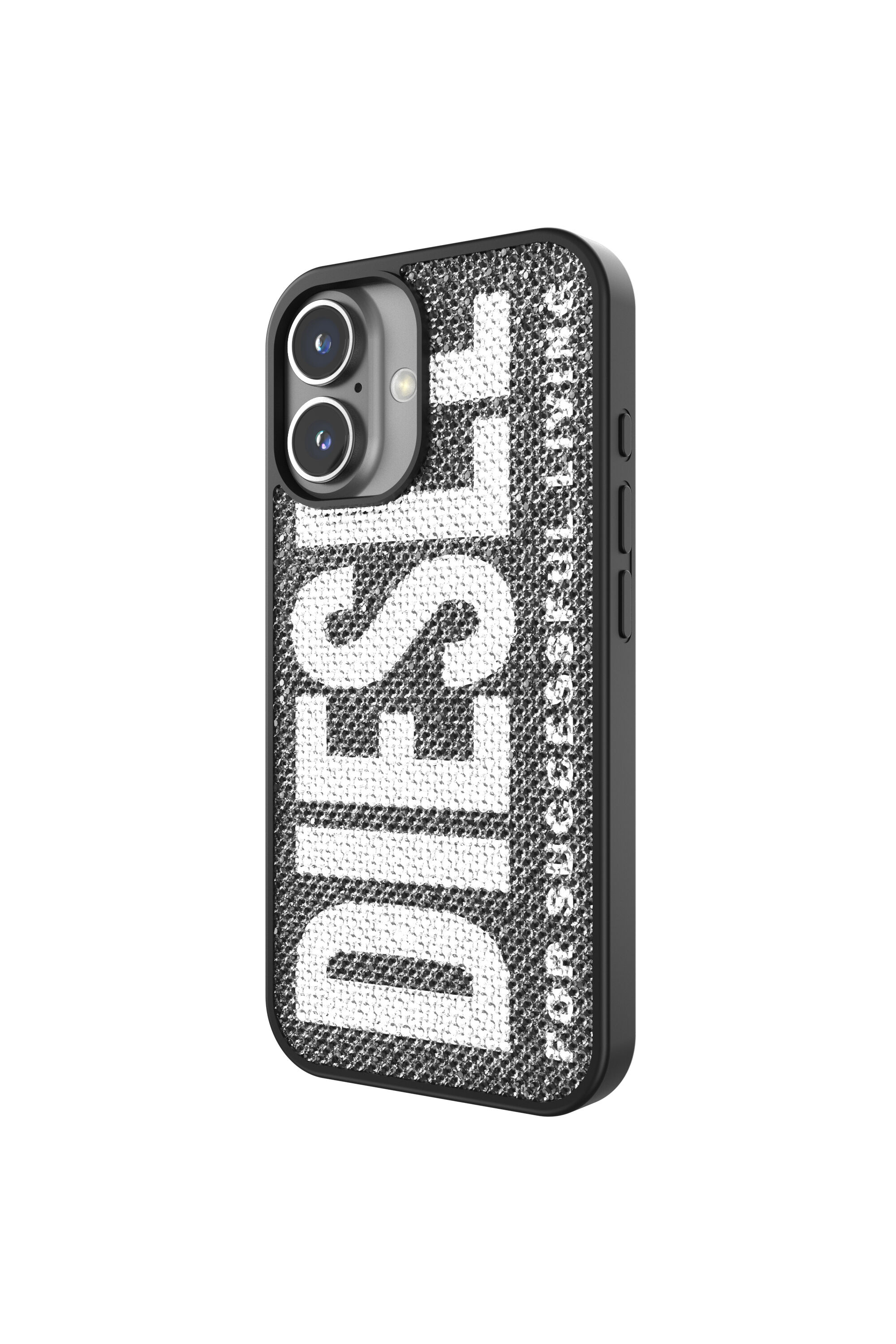 Women's Swarovski Crystal Case for iP 16 | Black | Diesel {{Country}}