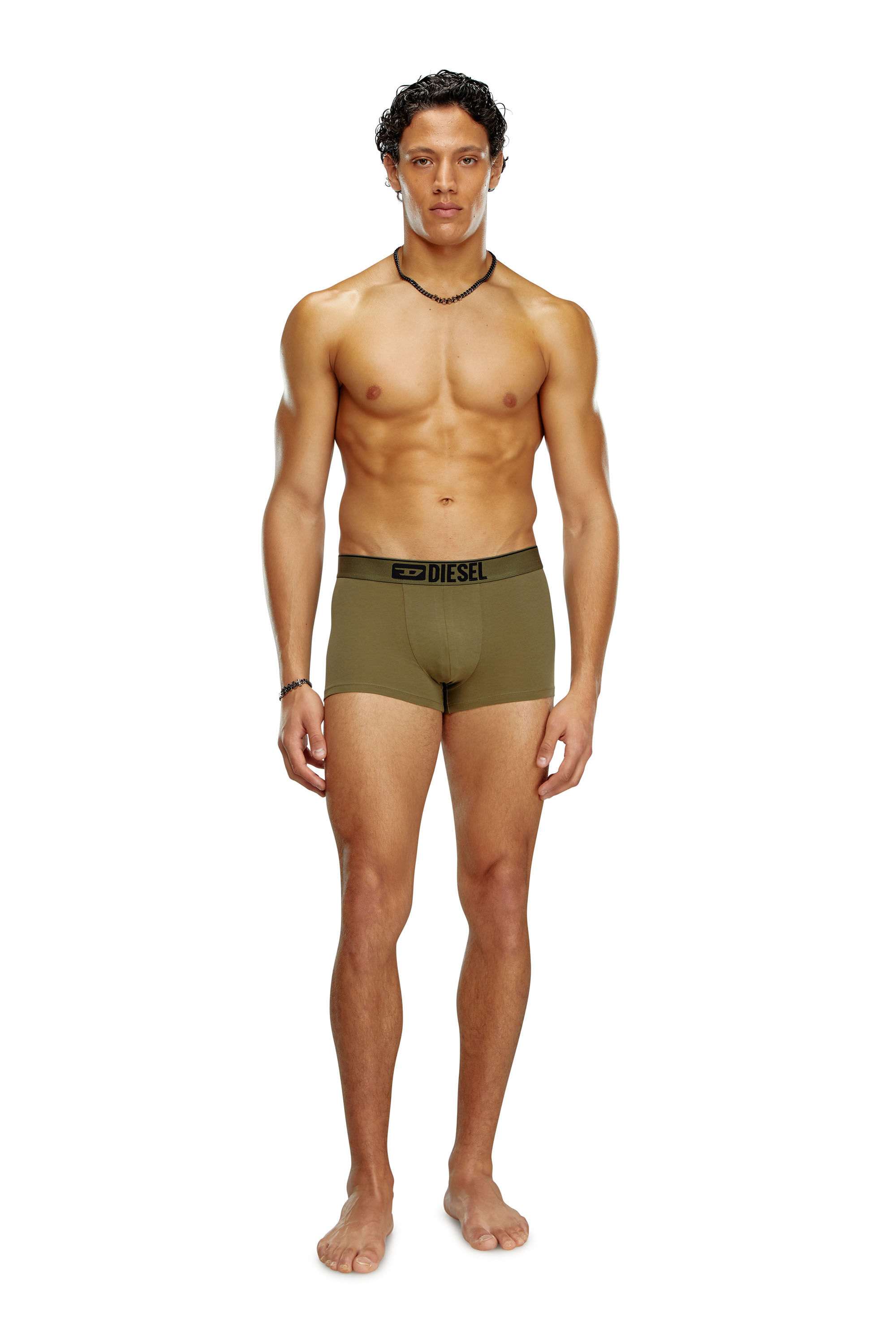Diesel - UMBX-DAMIENTHREEPACK, Lot de 3 boxers unis et motif camouflage Homme in Vert - 2