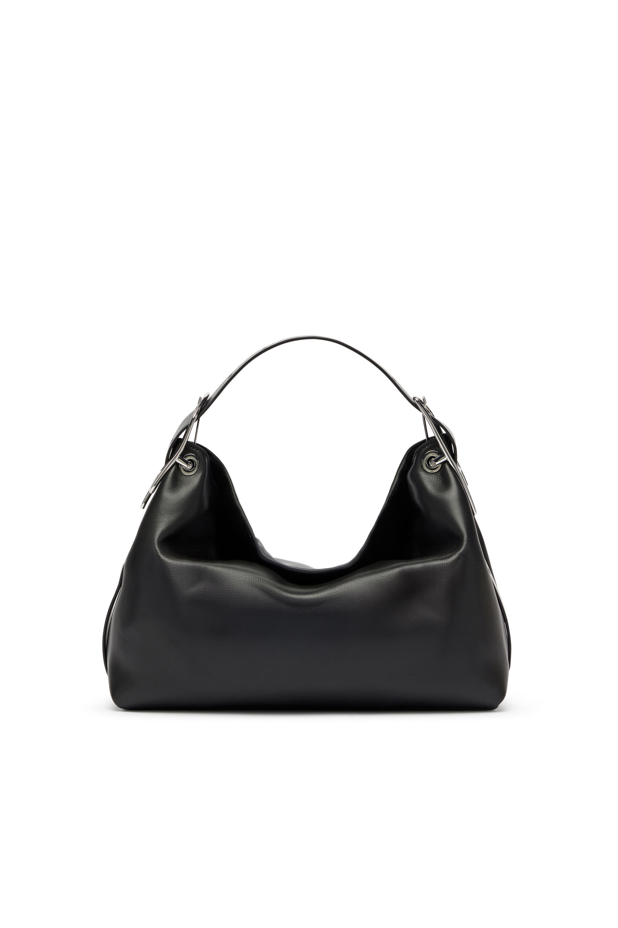 Women's D-Line-Leather shoulder bag | Black | Diesel
