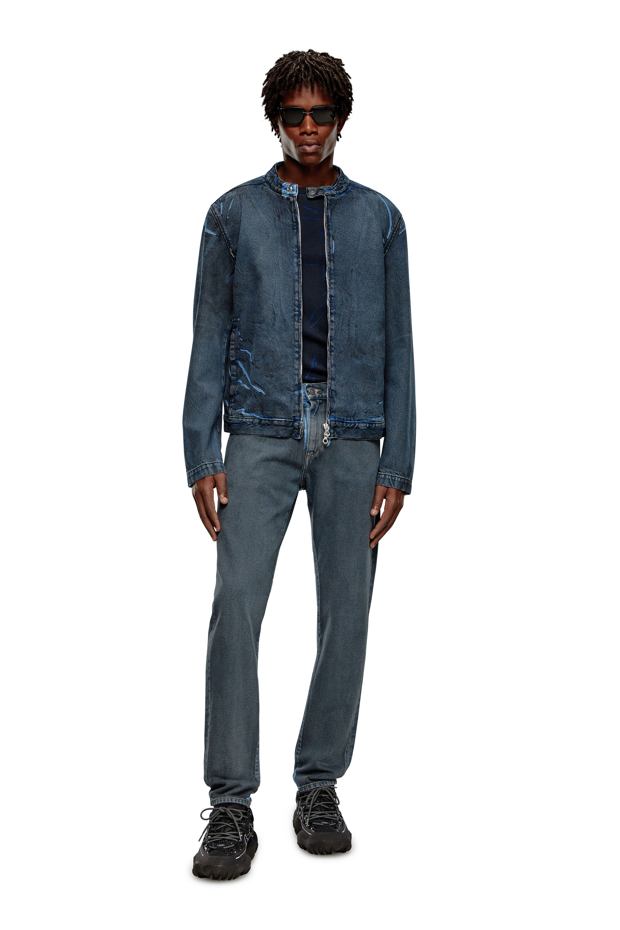 Diesel - Slim Jeans 2019 D-Strukt 09I47 Homme, Noir/Gris foncé - Image 1