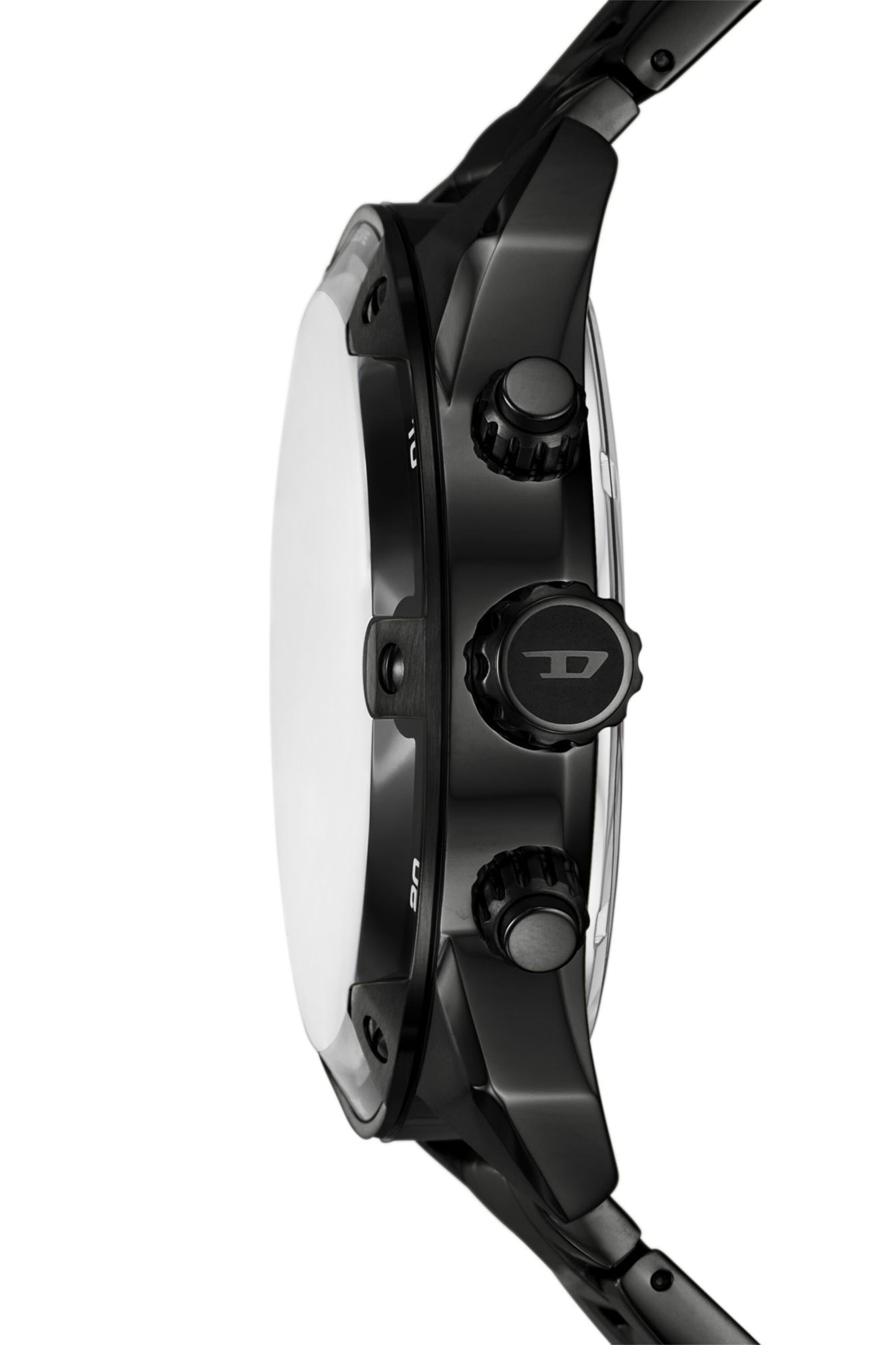 Men's Spiked black stainless steel watch | Black | Diesel