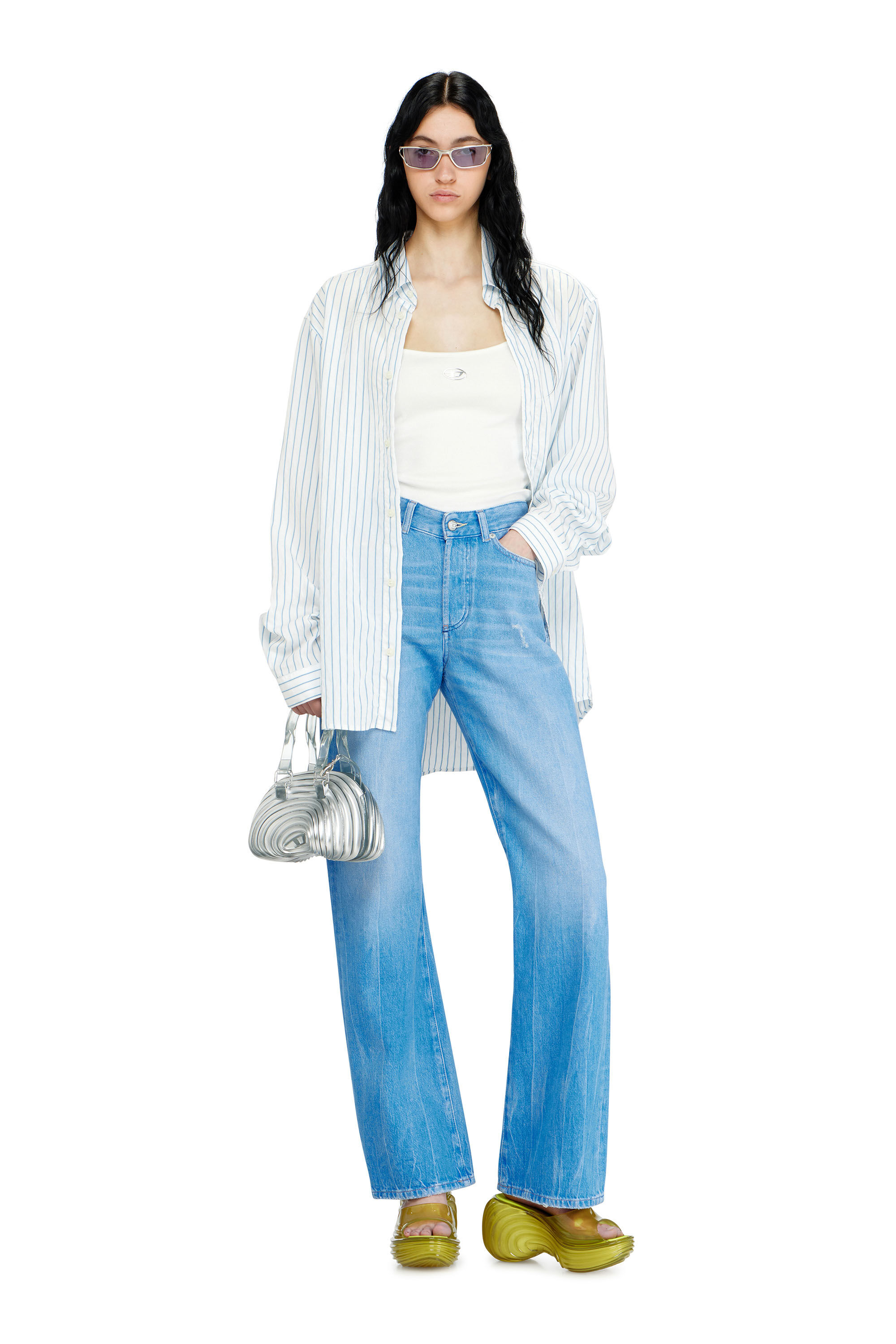 Women's Platform mule in Melflex® | Yellow | Diesel